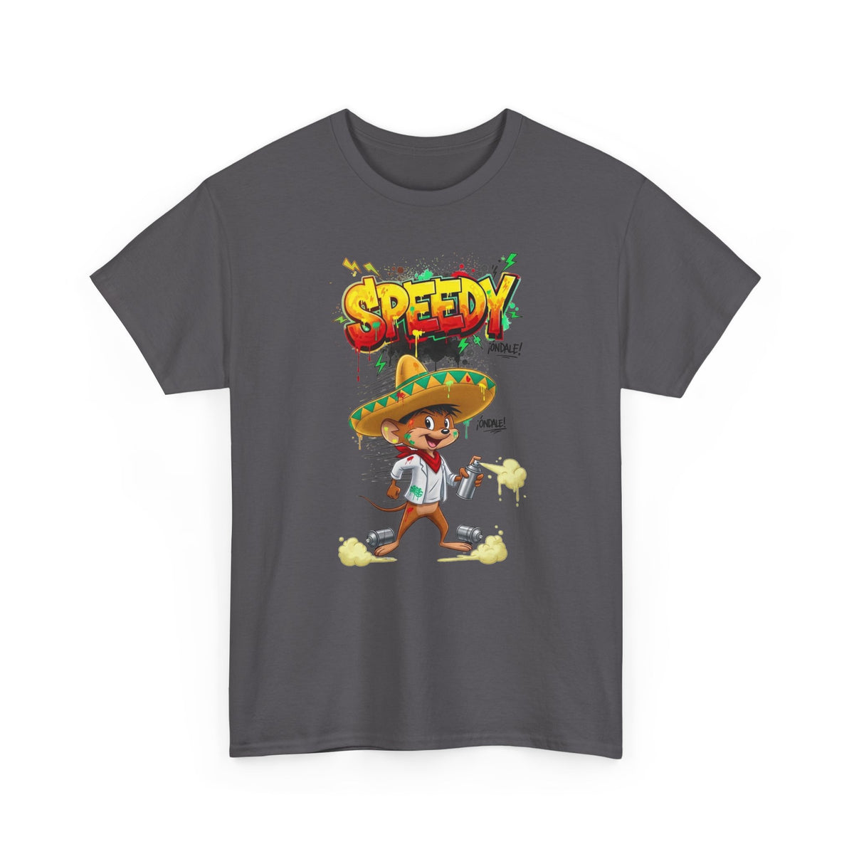 Speedy Sombrero Cartoon Tee — Mexican Street Food Runner Graphic T-Shirt
