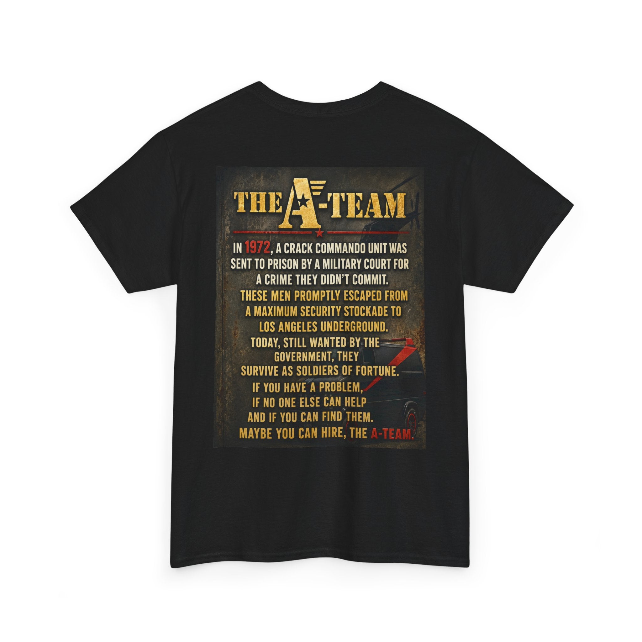 A-Team Graphic Tee — Retro TV Series Logo & Character Poster T-Shirt