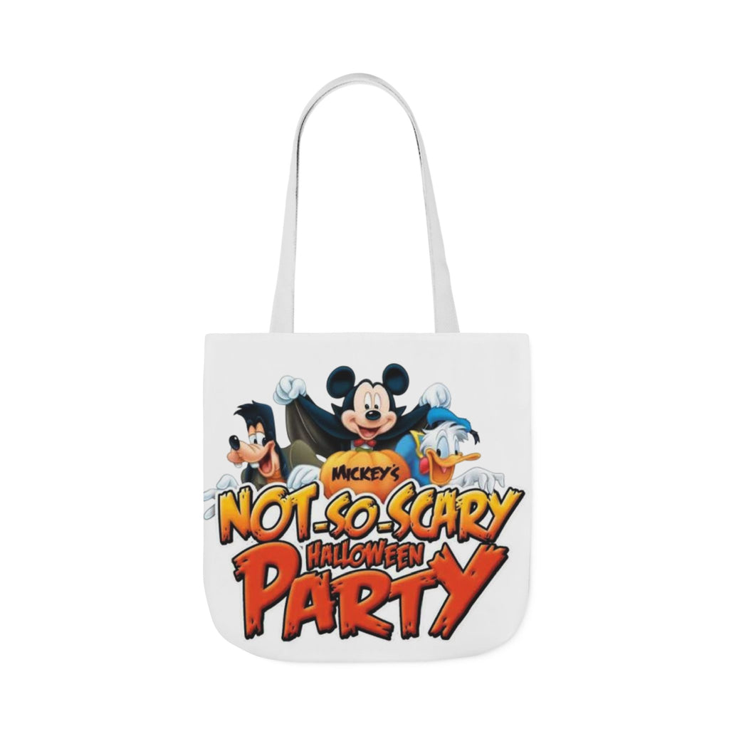 Halloween Party Canvas Tote Bag — "Not-So-Scary Halloween Party" Graphic