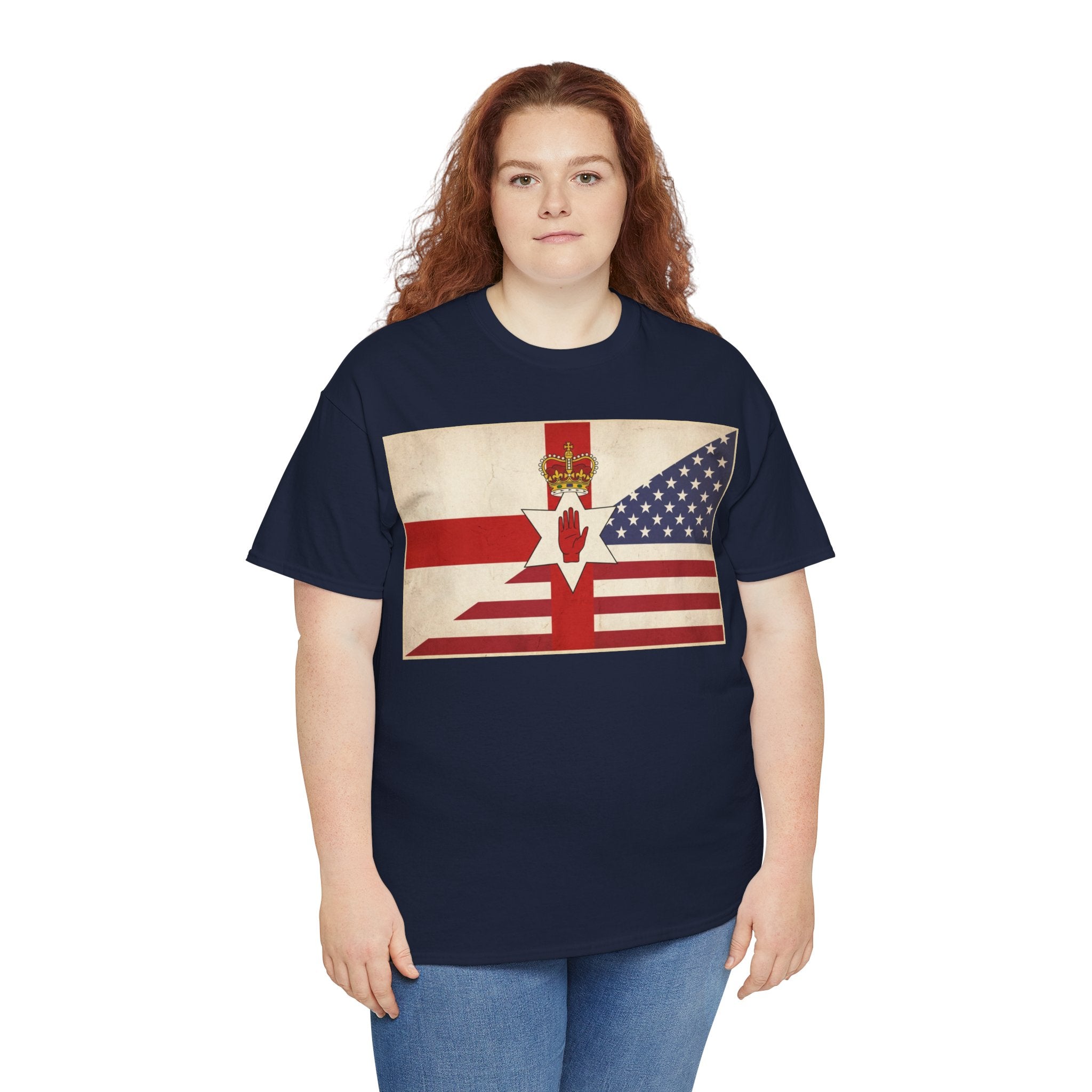 Northern Ireland + American Flag Tee — Vintage Graphic Shirt