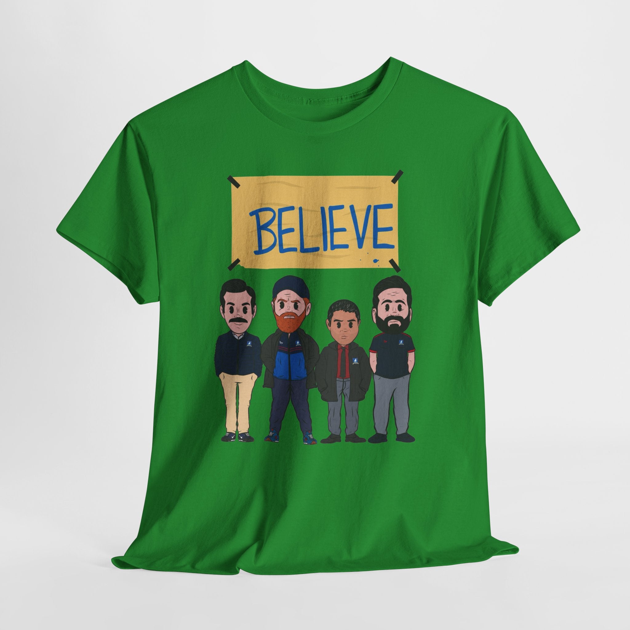 Ted Lasso Inspired Believe Cartoon Band Cotton T-Shirt