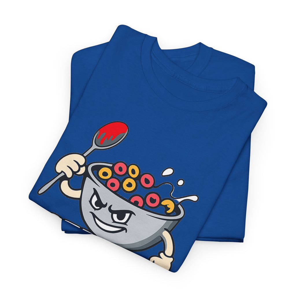 Cereal Killer Graphic Tee — Funny Breakfast Cartoon T‑Shirt