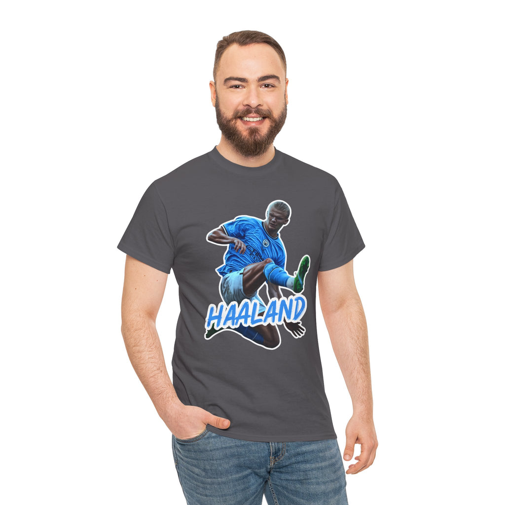 Erling Haaland Manchester City Soccer T‑Shirt – Dynamic Action Graphic Tee