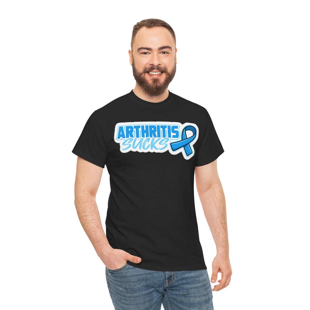 Arthritis Sucks T-Shirt with Awareness Ribbon — Arthritis Support Tee