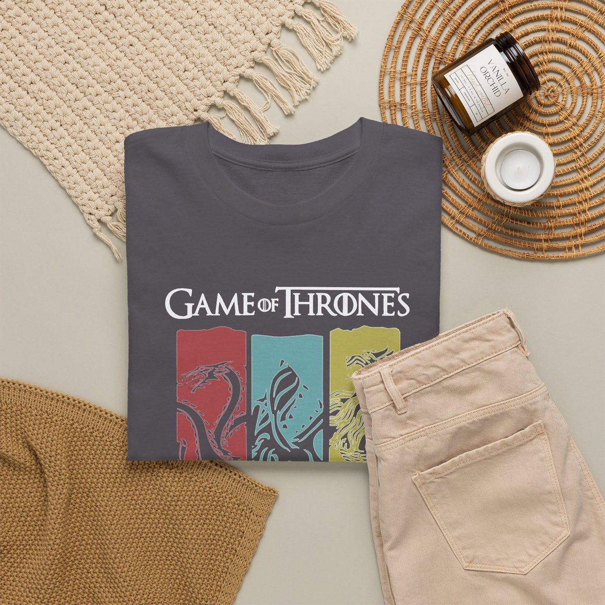 Game of Thrones House Sigils T-Shirt — Stark Lannister Tully Banner Tee