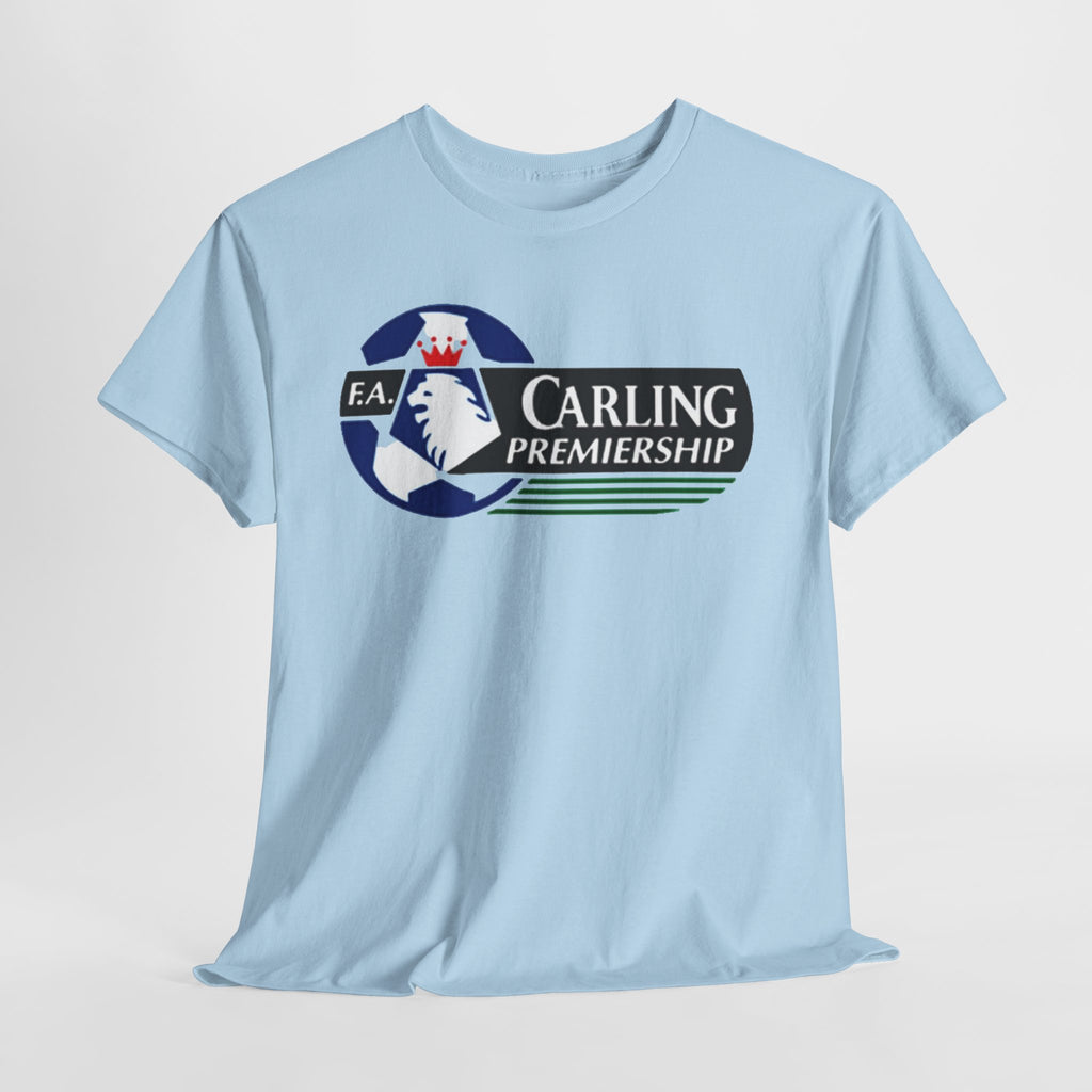Carling Premiership Soccer Logo Tee — Vintage Football T‑Shirt