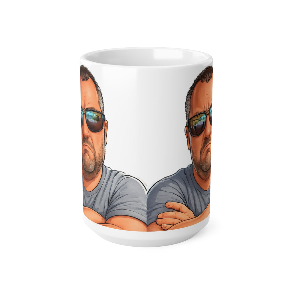 Grumpy Man Ceramic Coffee Cups, 11oz, 15oz