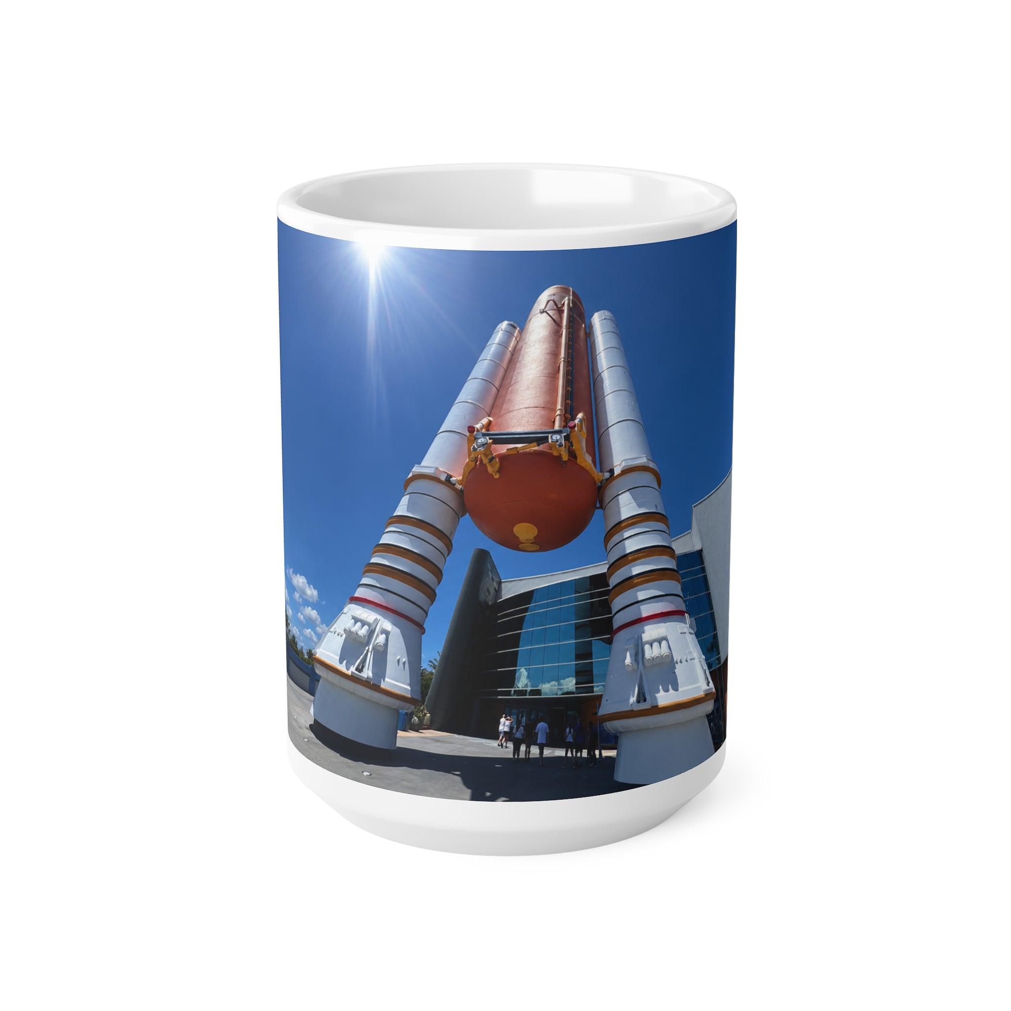 Space Shuttle Stack Ceramic Mug — NASA Rocket Launch Photo Coffee Cup
