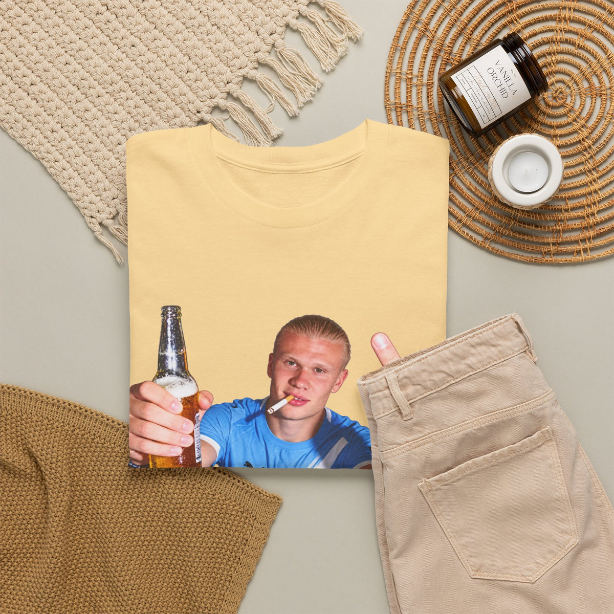 Erling Haaland on the p*** Unisex Heavy Cotton Tee