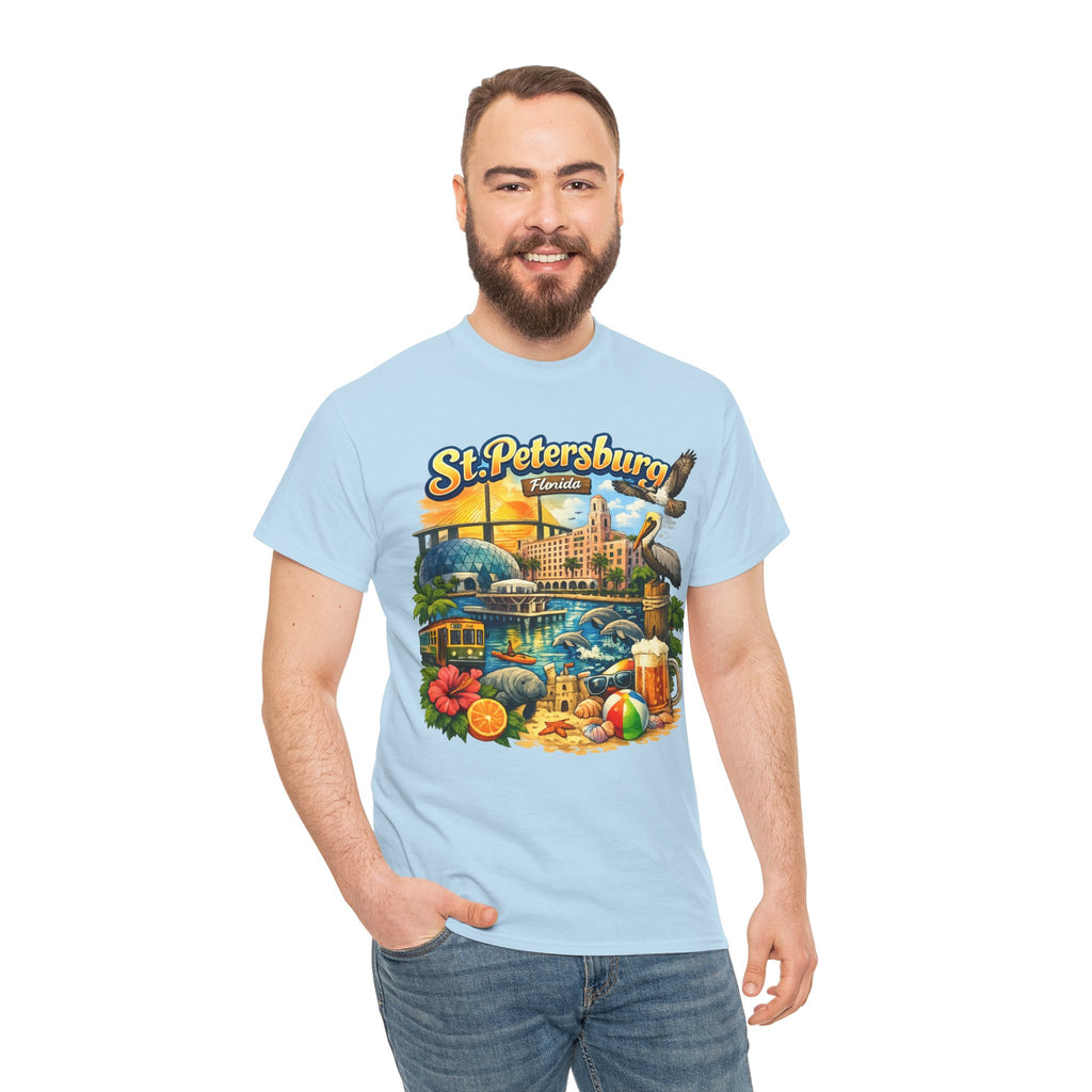 St. Petersburg Florida Retro Beach Scene T-Shirt