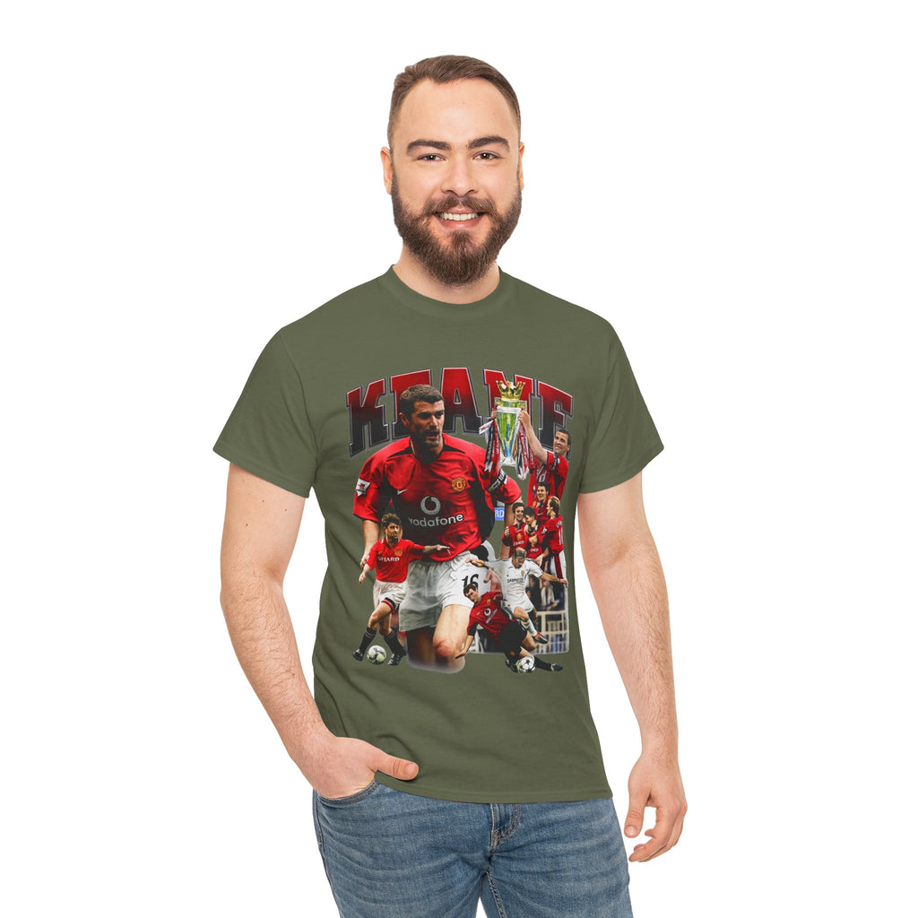 Roy Keane Football Legens Collage Tee — Retro Man United Tribute Shirt