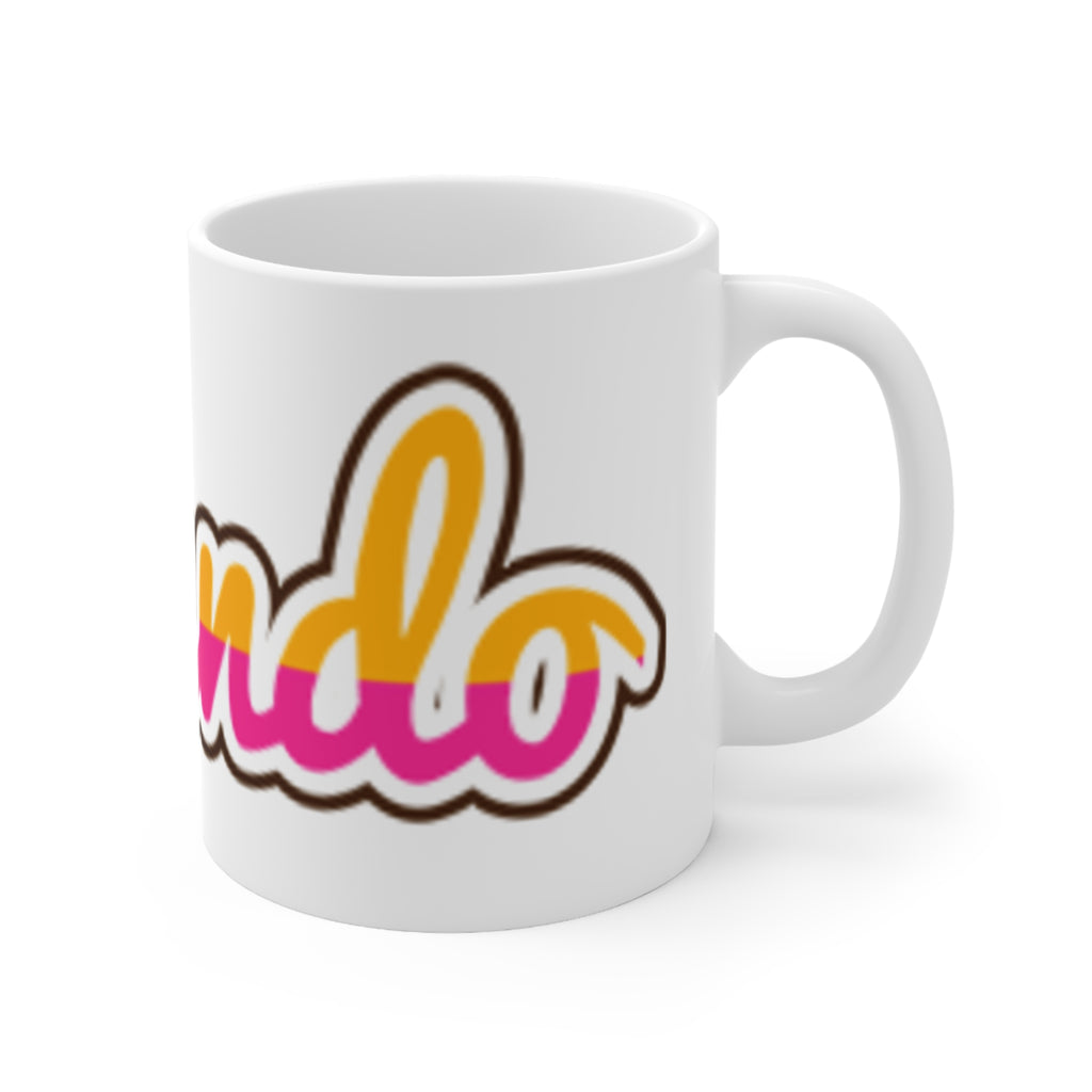 Orlando Retro Script Ceramic Mug — Colorful City Souvenir (11oz & 15oz)