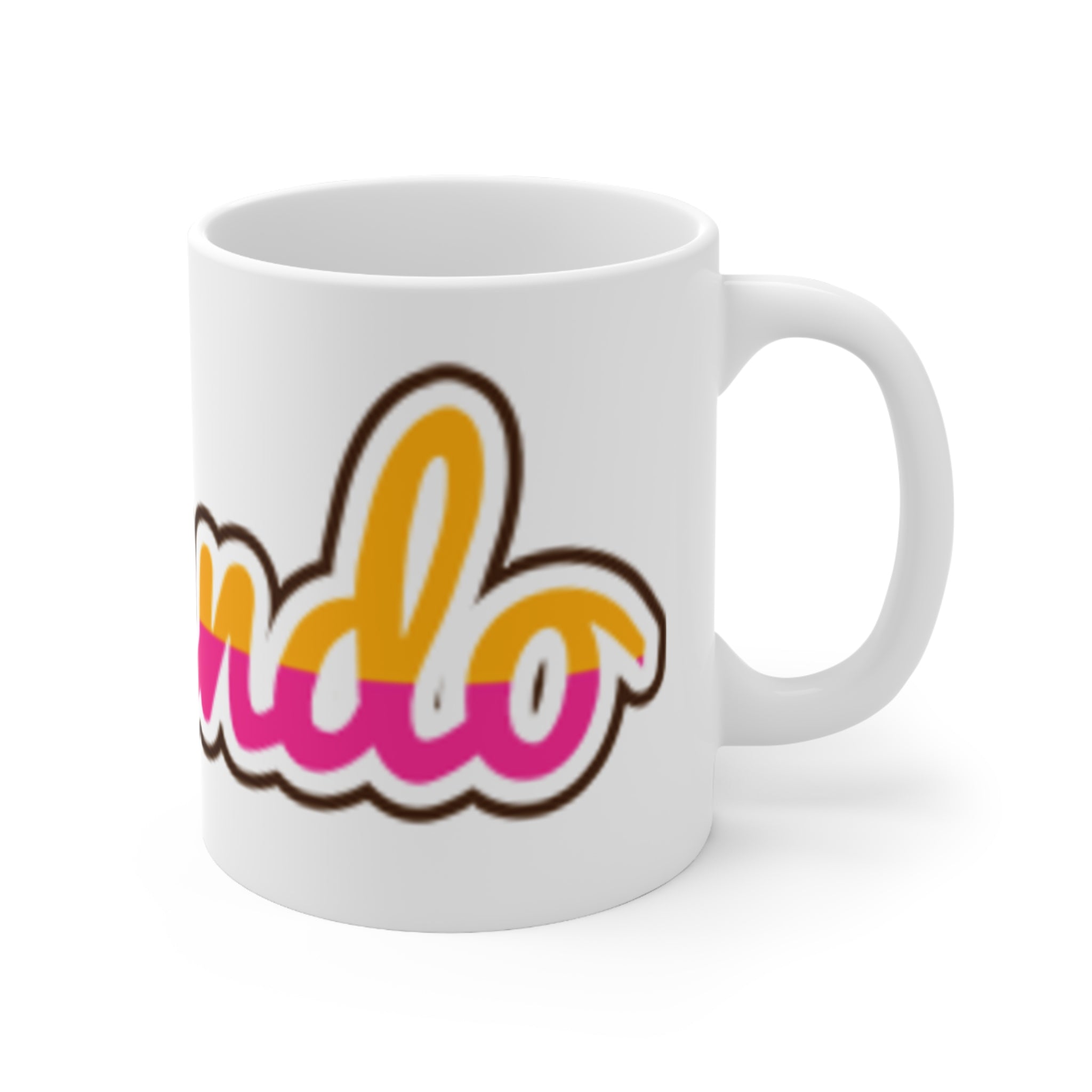 Orlando Retro Script Ceramic Mug — Colorful City Souvenir (11oz & 15oz)
