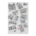 Disodbury Dozen Waffle Tea Towel — Illustrated Local Buildings Double-Sided Kitchen Towel