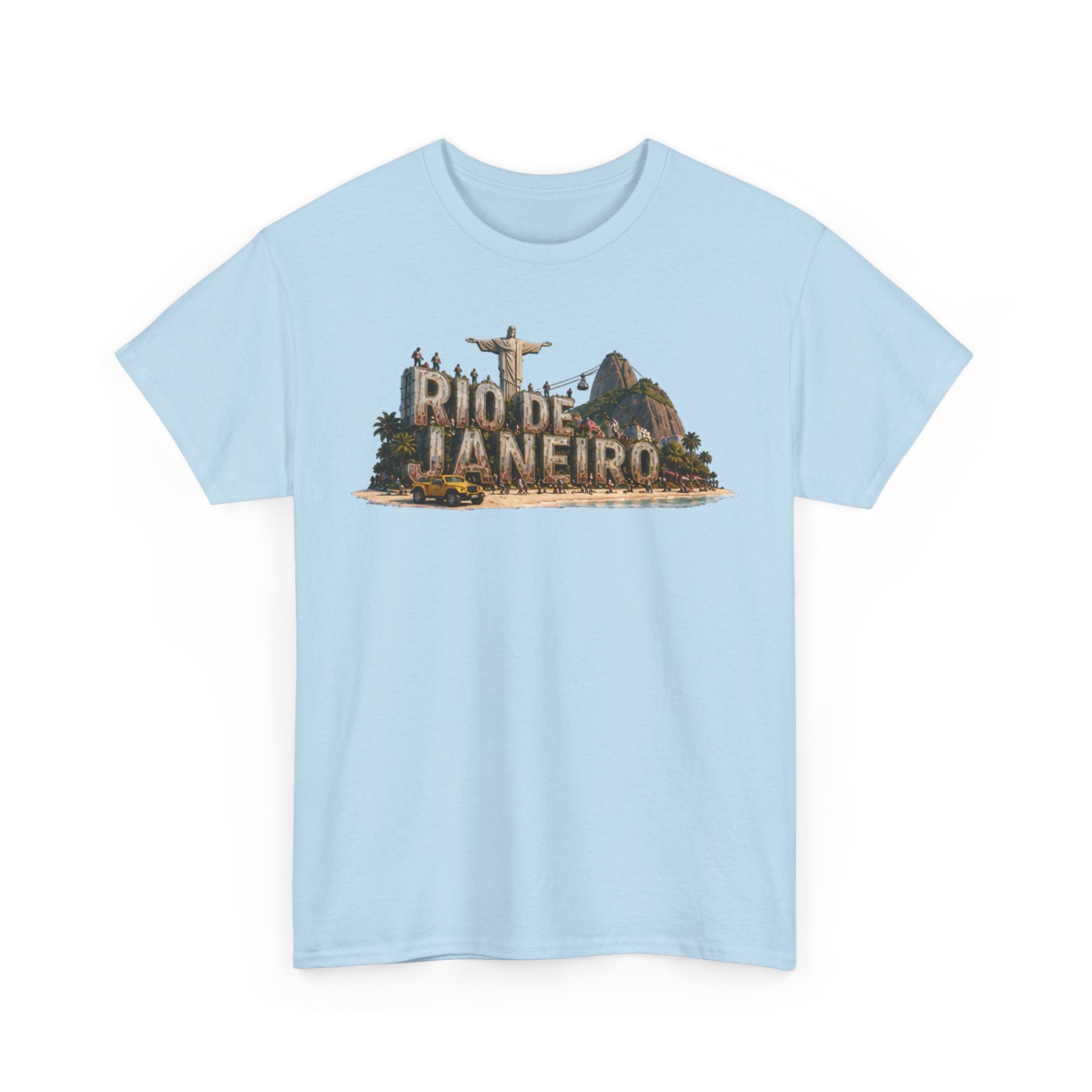 Rio de Janeiro Scenic T‑Shirt — Vintage Travel Tee with Christ the Redeemer Design