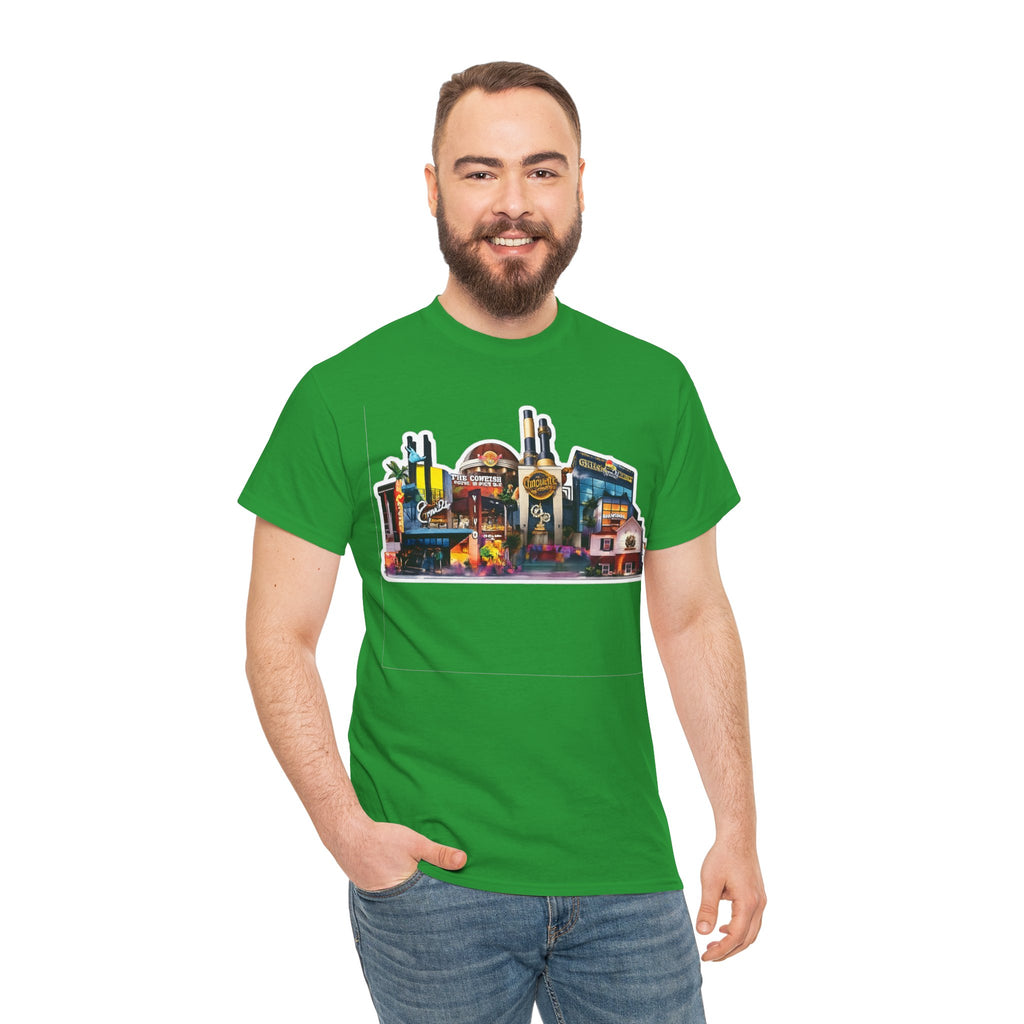 Universal Orlando Skyline T-Shirt — Neon Strip Casino Cityscape Tee