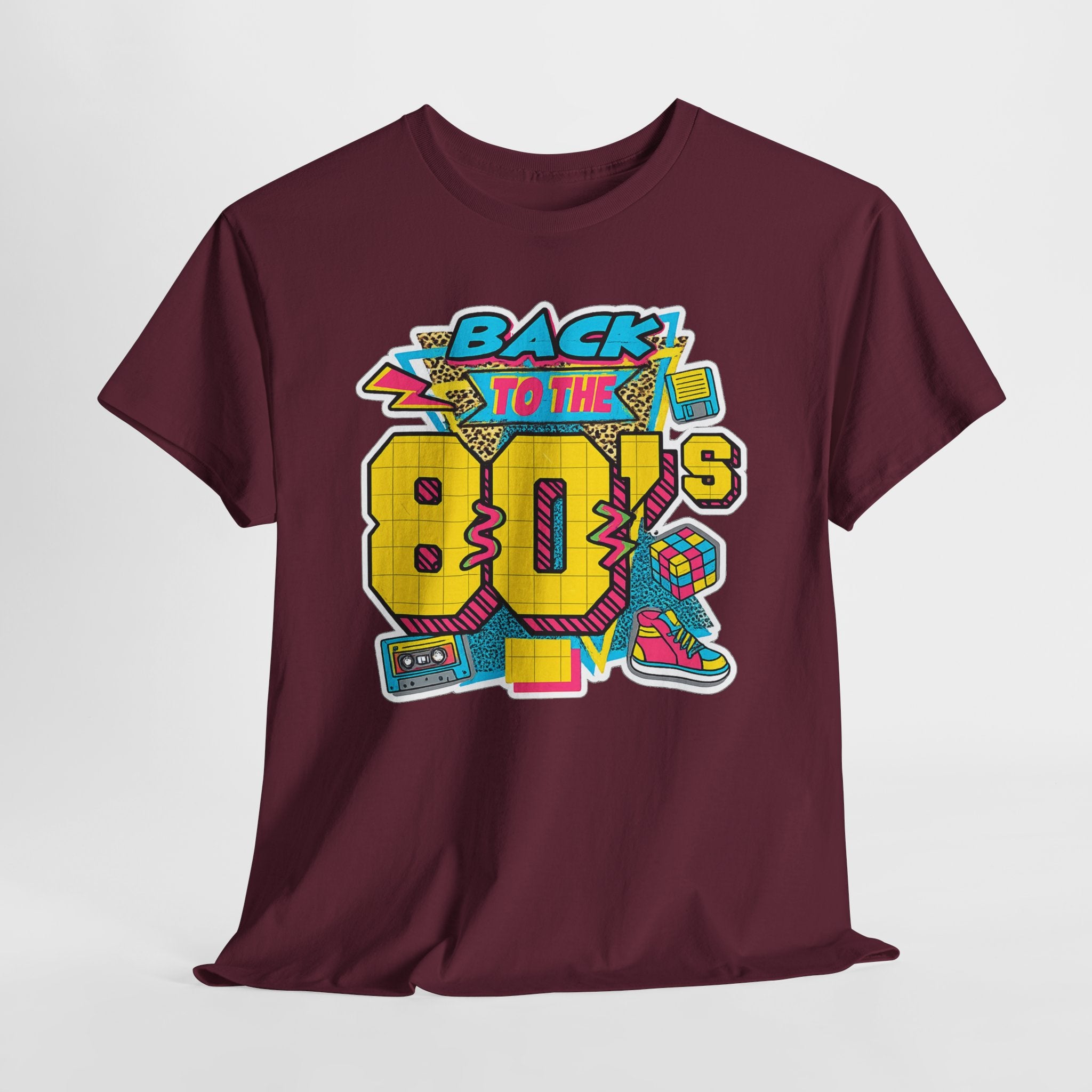 Back to the 80s Retro Graphic Tee — Vintage 80s Neon Design