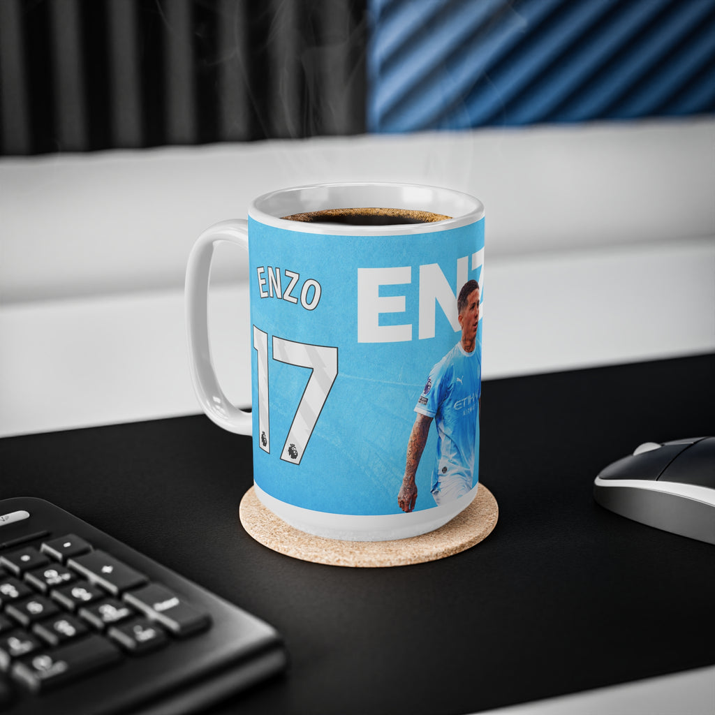 Enzo Fernandez Manchester City Ceramic Mug — ENZO 11oz & 15oz
