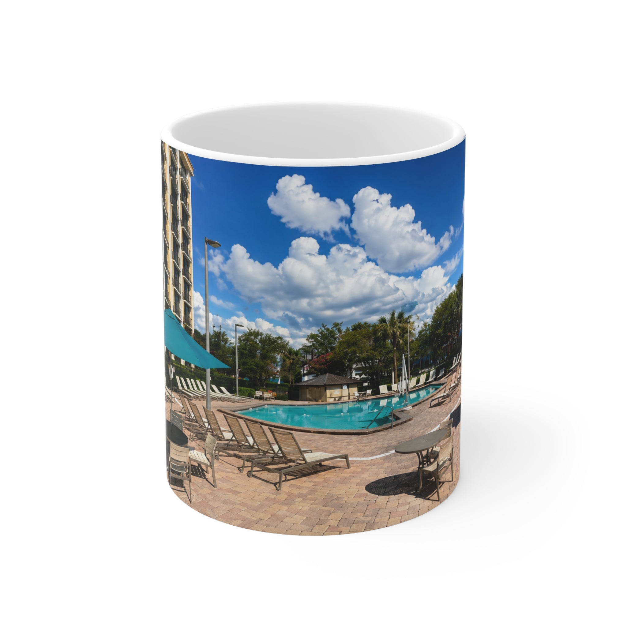 Rosen Inn Closest to Universal Poolside Photo Mug – Tropical Vacation Coffee Cup (11oz & 15oz)