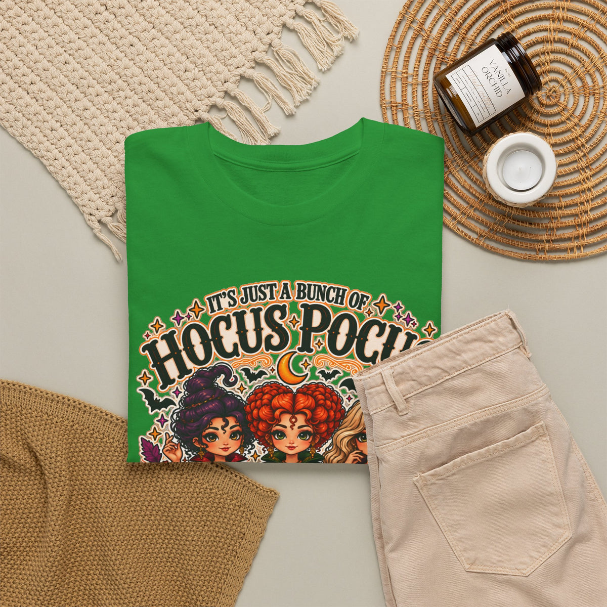 Hocus Pocus Witch Tee — "It's Just a Bunch of #HocusPocus" Halloween T-Shirt