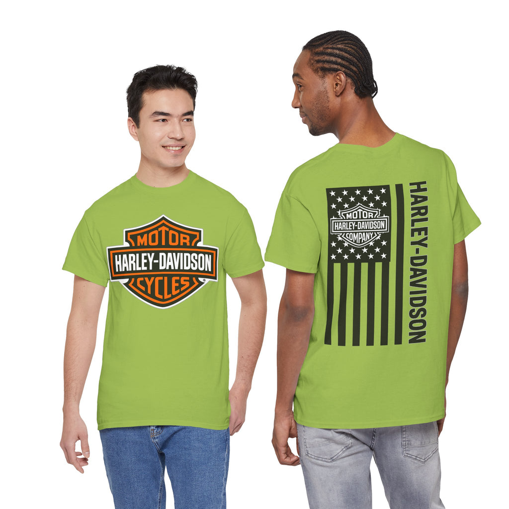 Harley-Davidson American Flag Tee — Vintage Motor Company Back Print