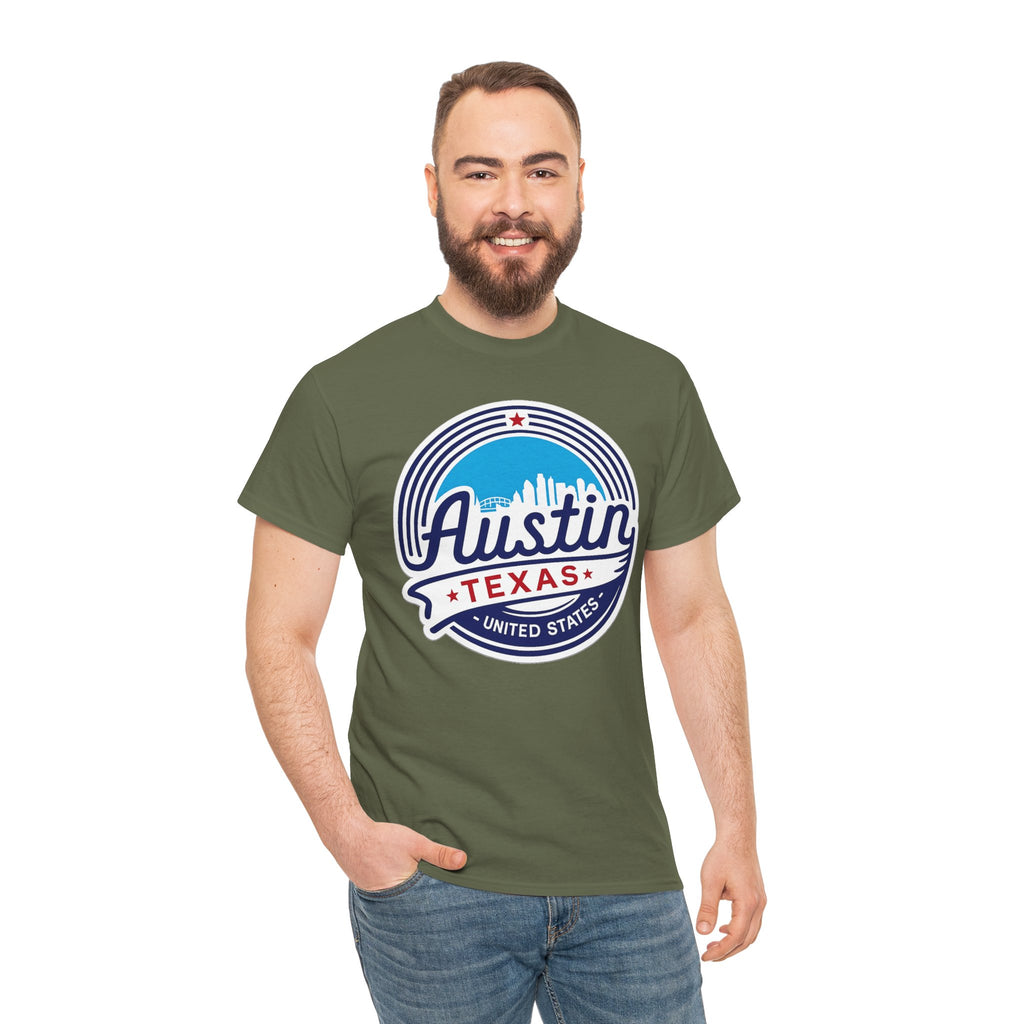 Austin Texas Retro Skyline T-Shirt — Vintage City Pride Tee