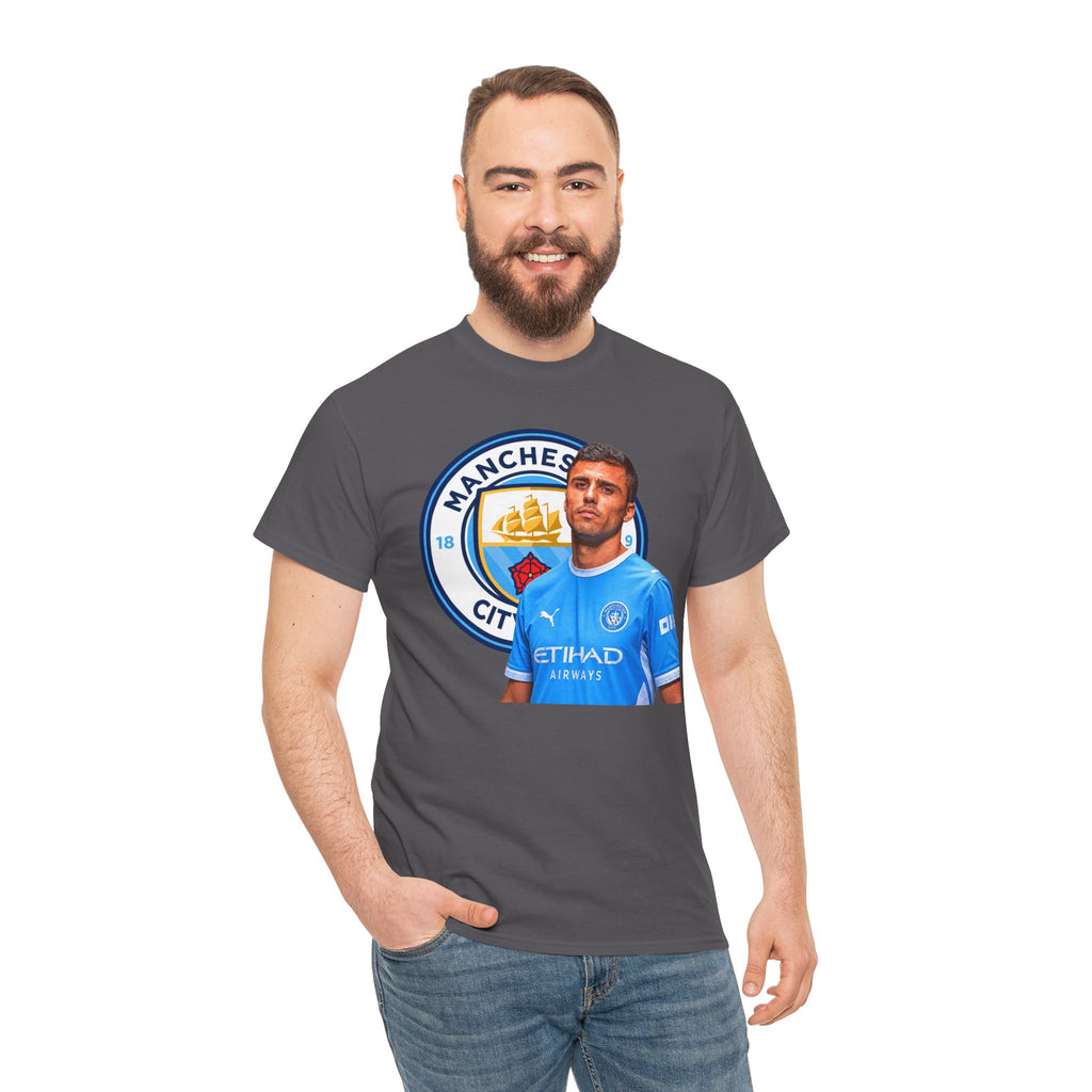 Rodri Manchester City Legend Football Tee — Player Portrait Soccer Shirt