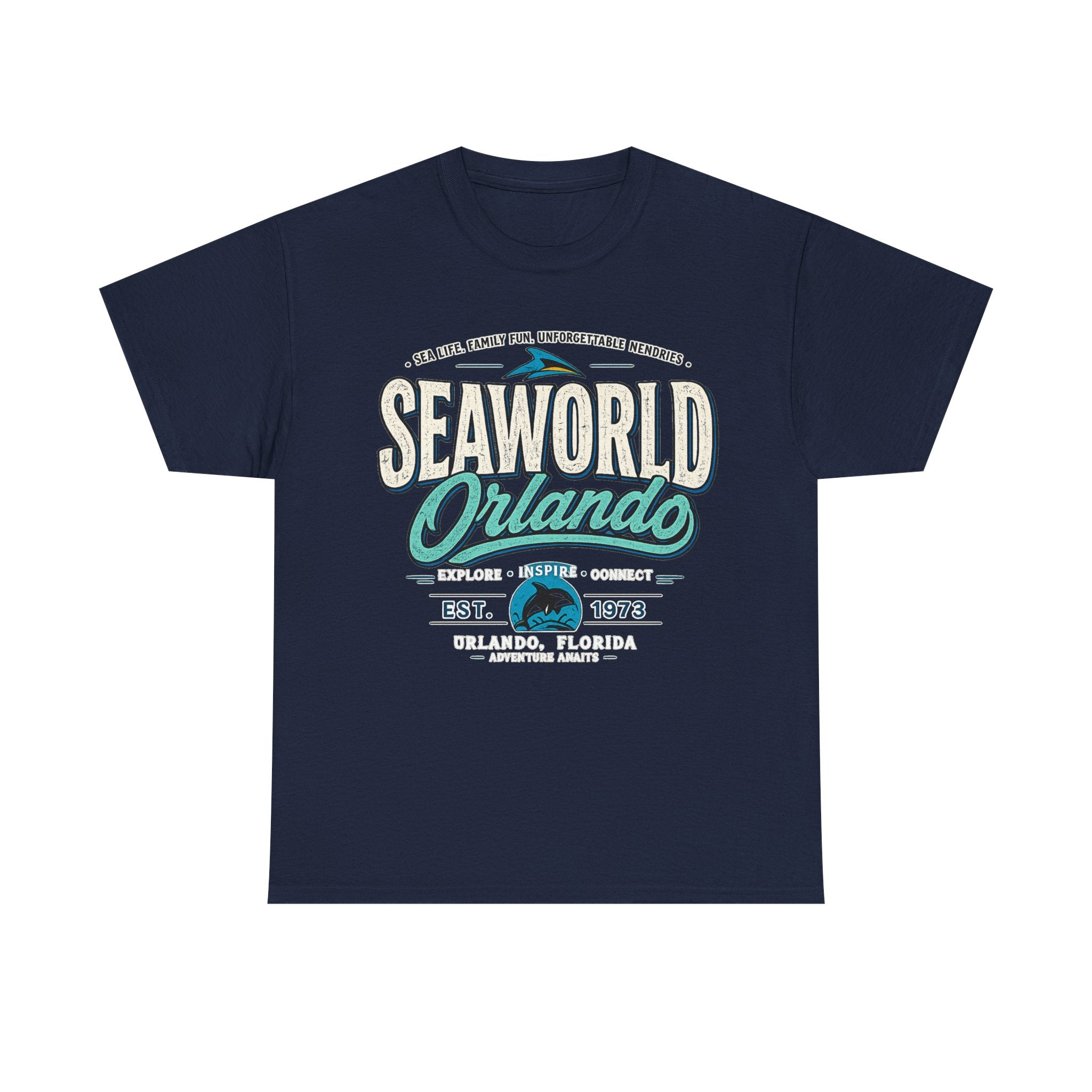 SeaWorld Orlando Graphic Tee — Retro Explore Inspire Connect Vacation Shirt