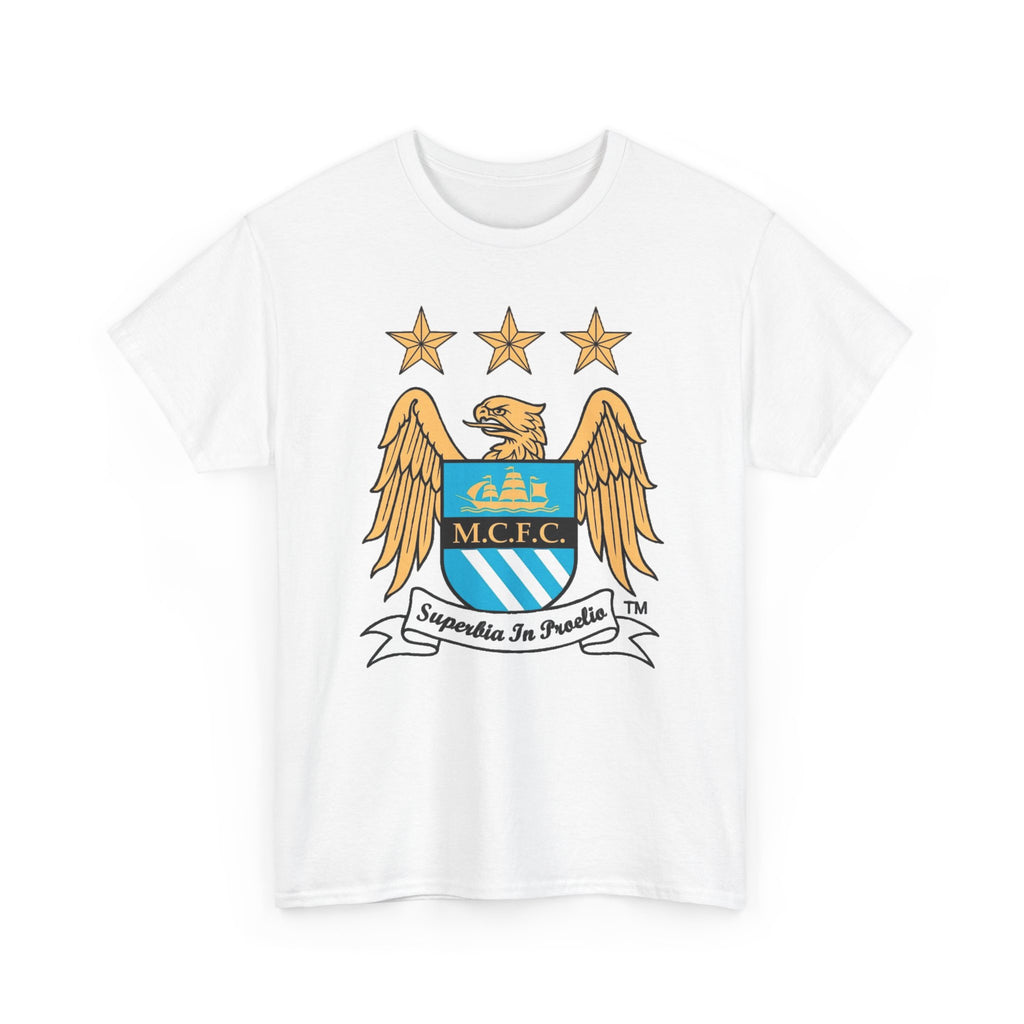 Manchester City Retro Club Crest T‑Shirt — MCFC Vintage Style Club Emblem Tee