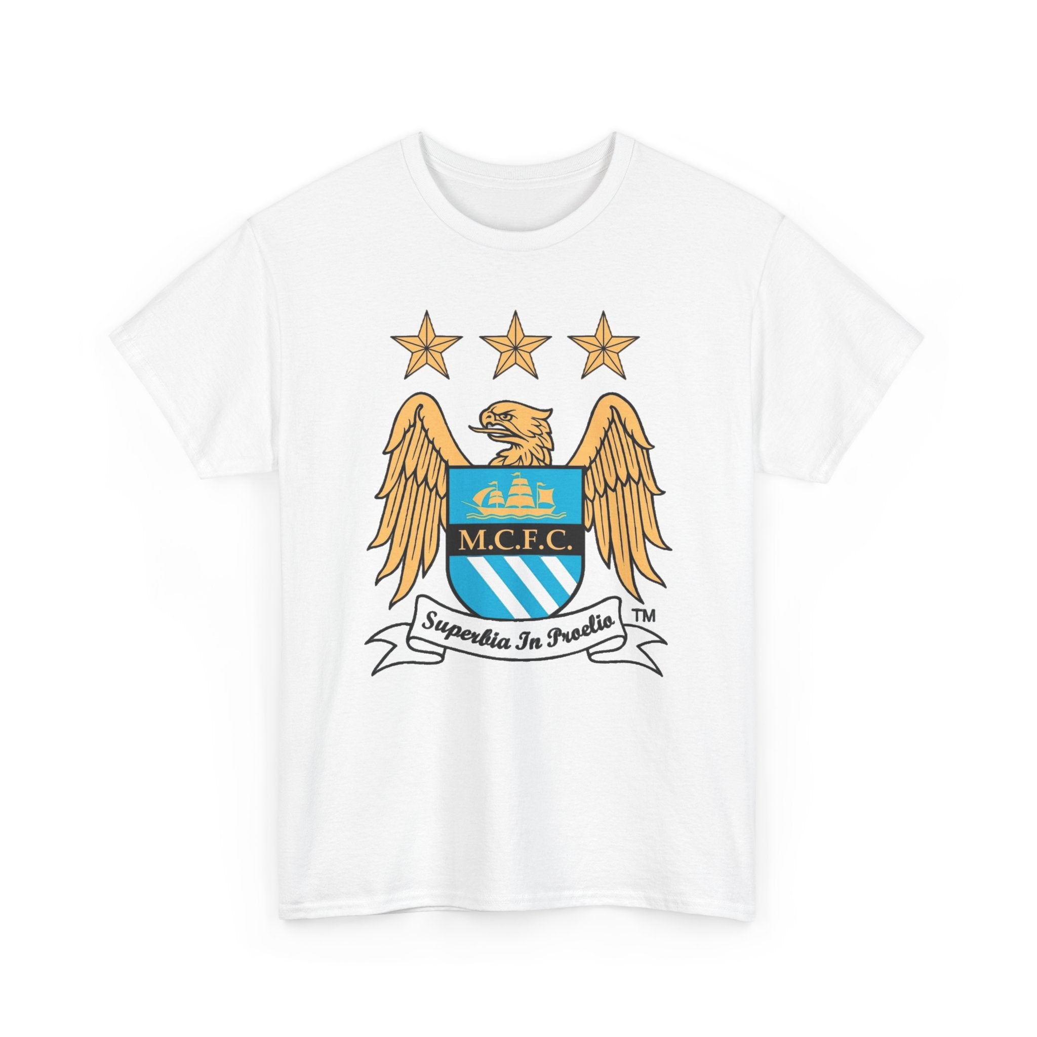 Manchester City Retro Club Crest T‑Shirt — MCFC Vintage Style Club Emblem Tee