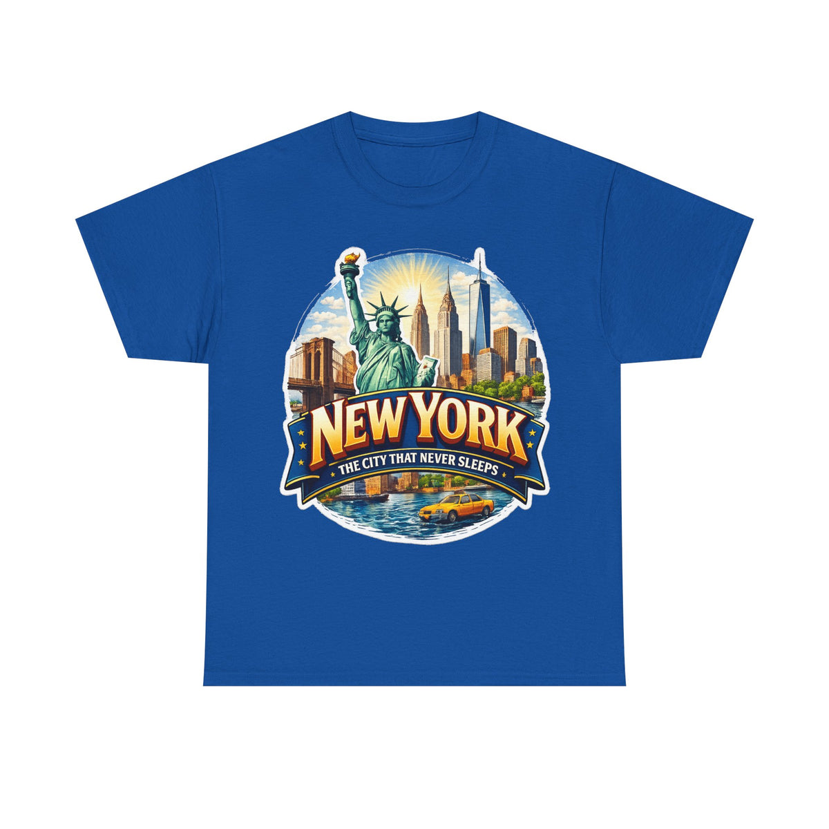 New York City T-Shirt - 'The City That Never Sleeps' Vintage Skyline Tee