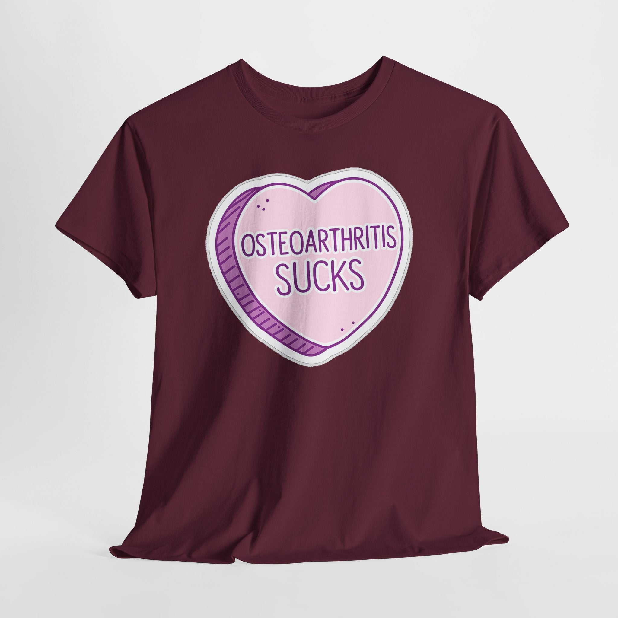 Osteoarthritis Sucks T-Shirt — Pink Heart Awareness Tee