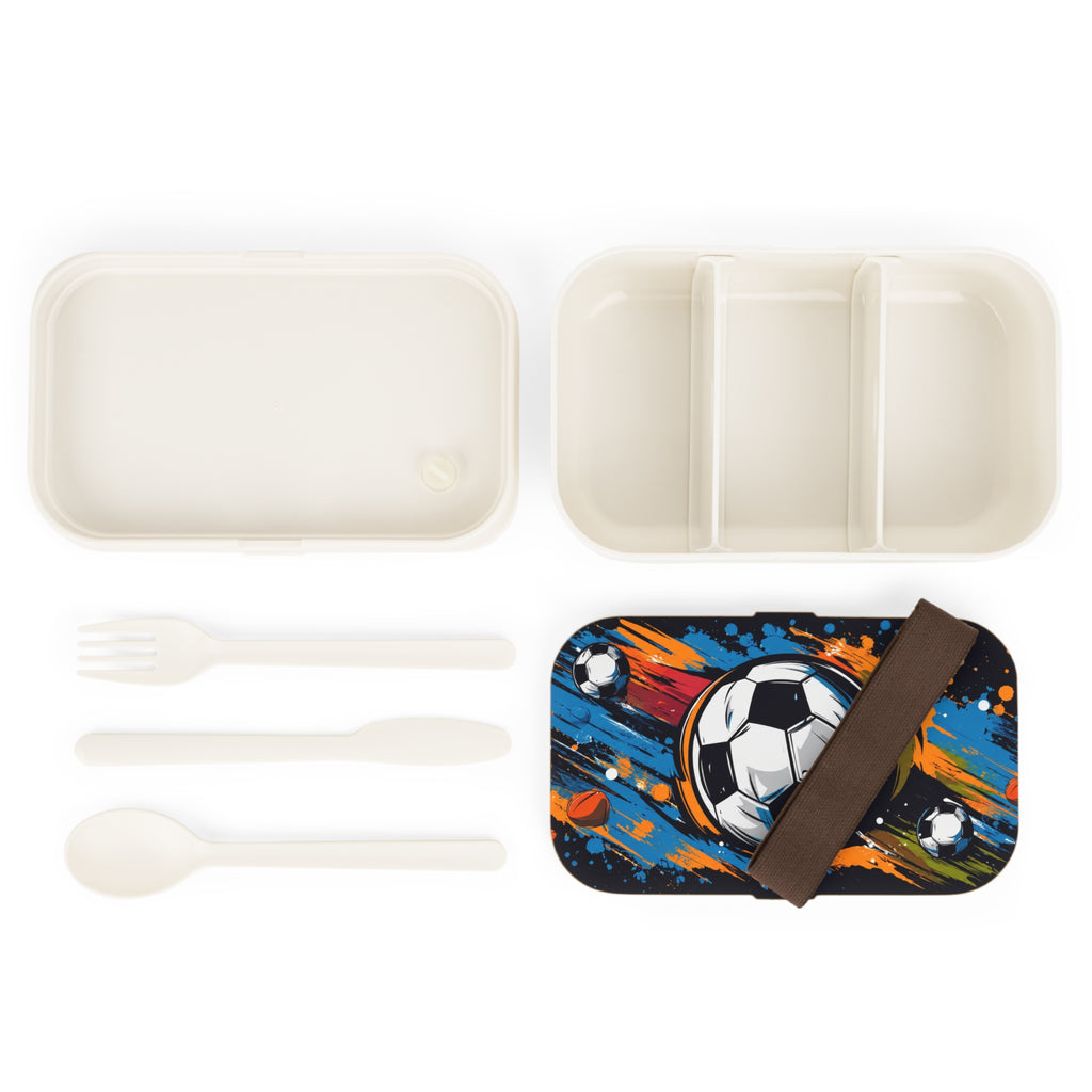 Soccer Splash Bento Lunch Box — Kids Sports Lunchbox