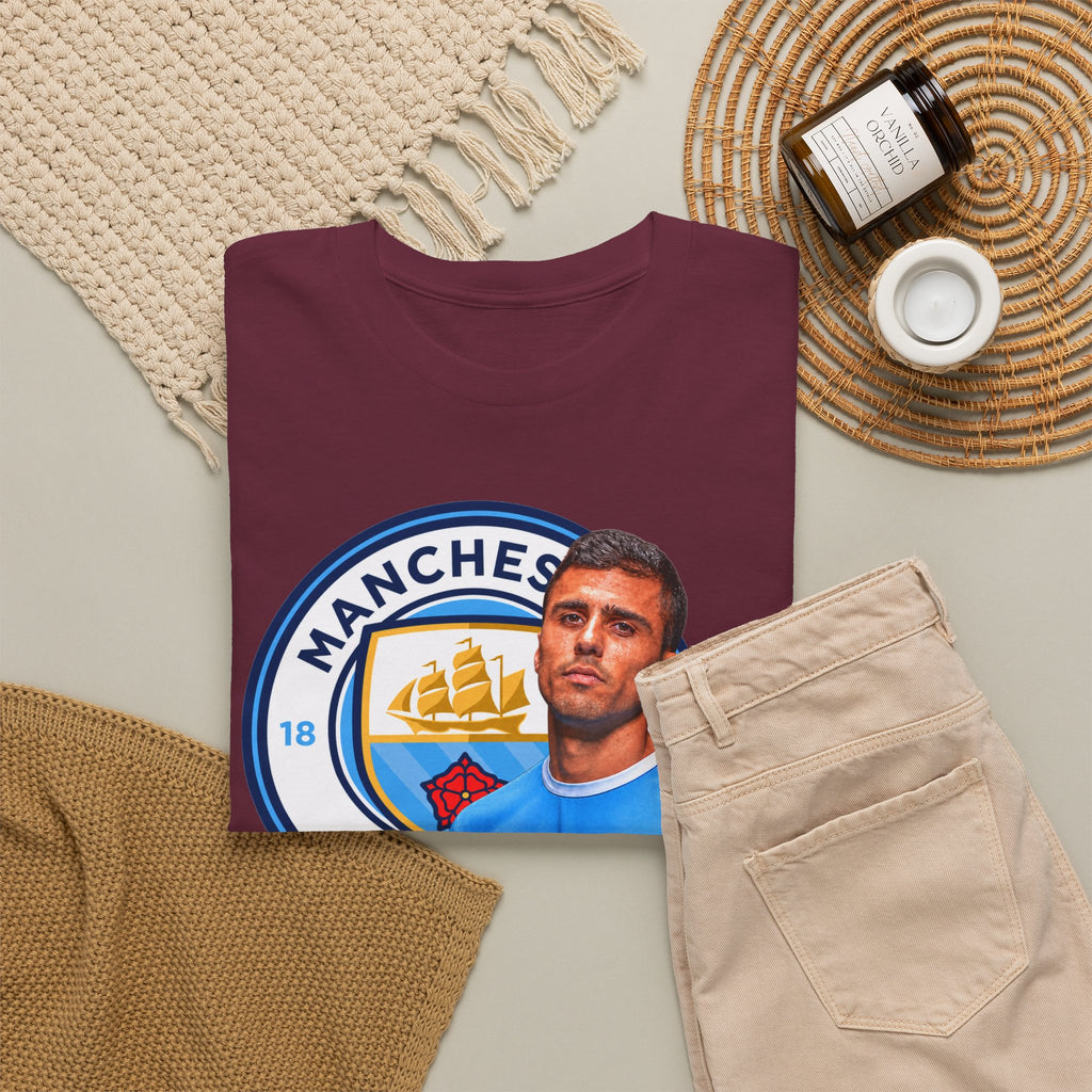Rodri Manchester City Legend Football Tee — Player Portrait Soccer Shirt