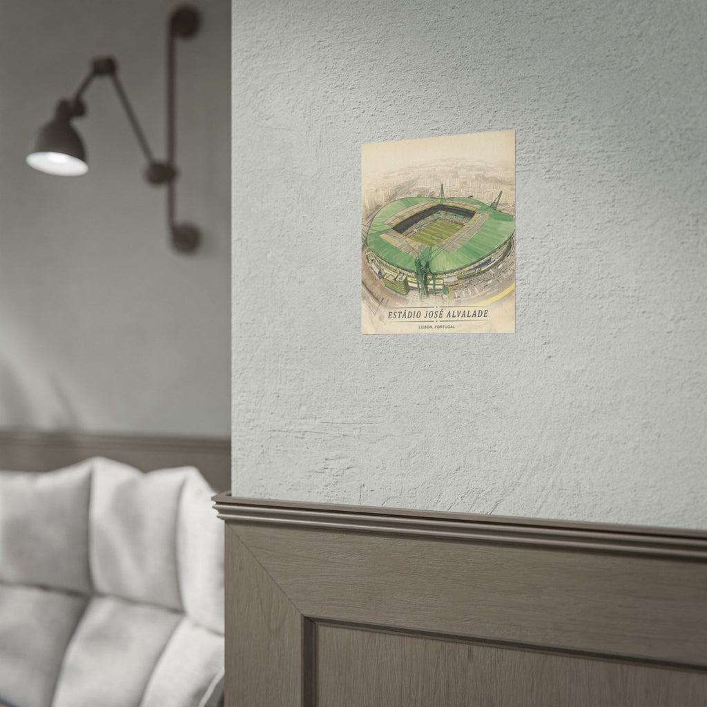Estádio José Alvalade Rolled Poster — Lisbon Stadium Wall Art