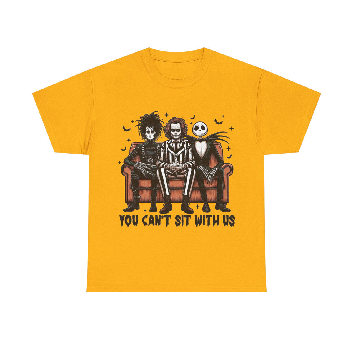 Johnny Depp Graphic Tee — 'You Can't Sit With Us' Halloween Horror Trio T-Shirt