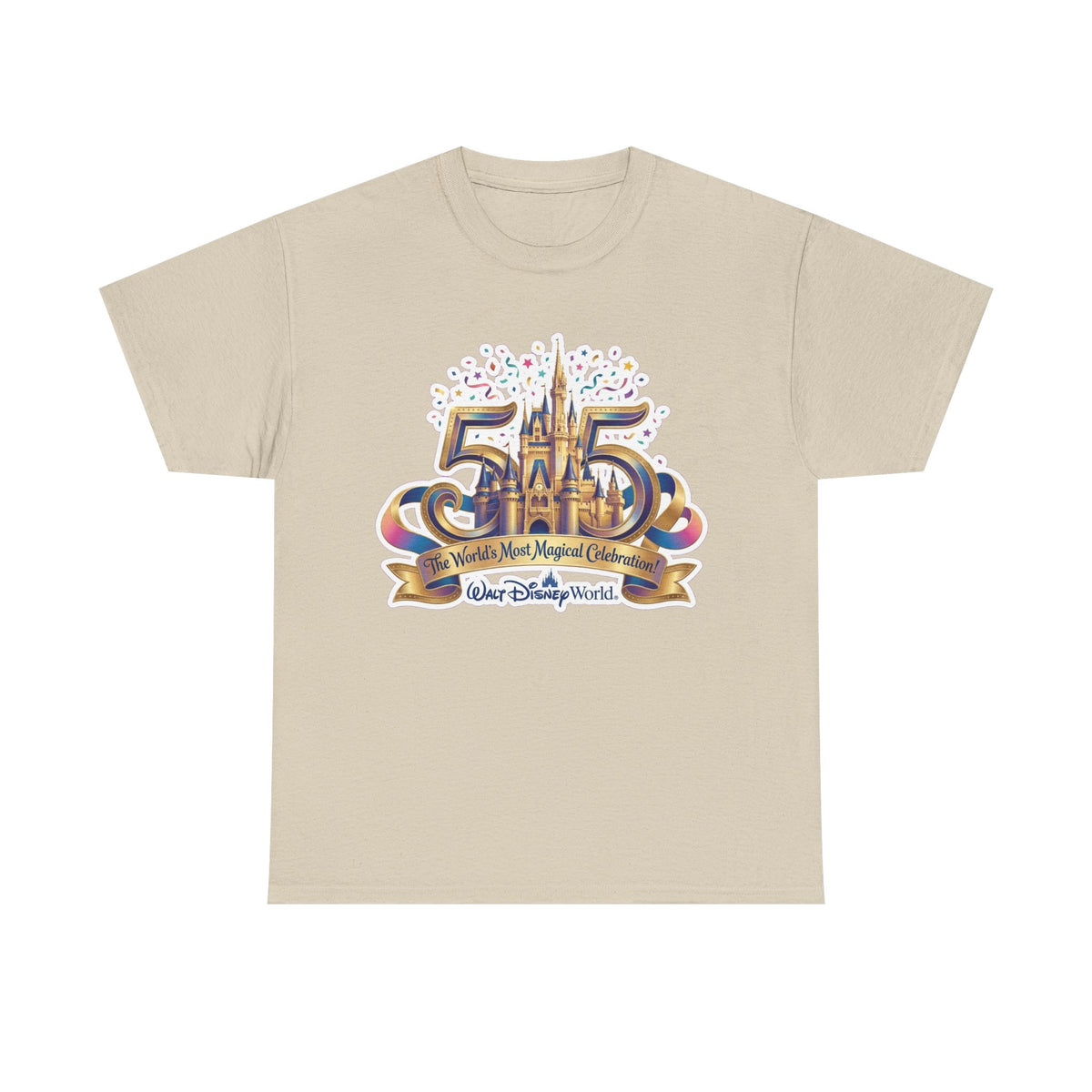 Disney World 50th Anniversary Castle Tee — 'The World's Most Magical Celebration' Souvenir T-Shirt