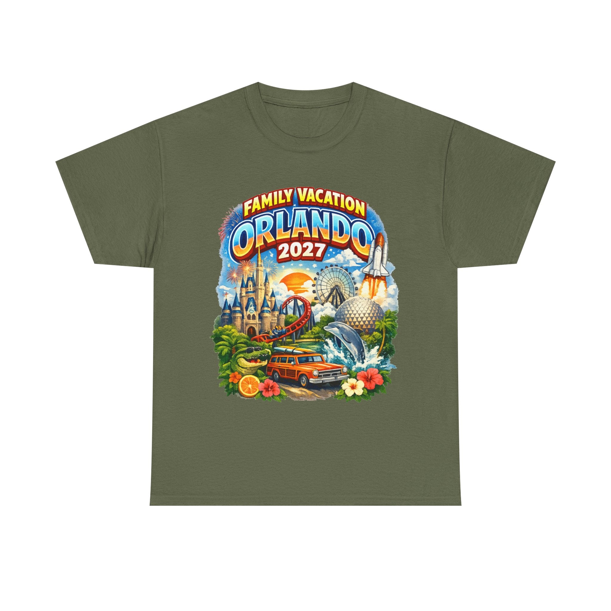Orlando 2027 Family Vacation T-Shirt — Retro Theme Park Souvenir Tee