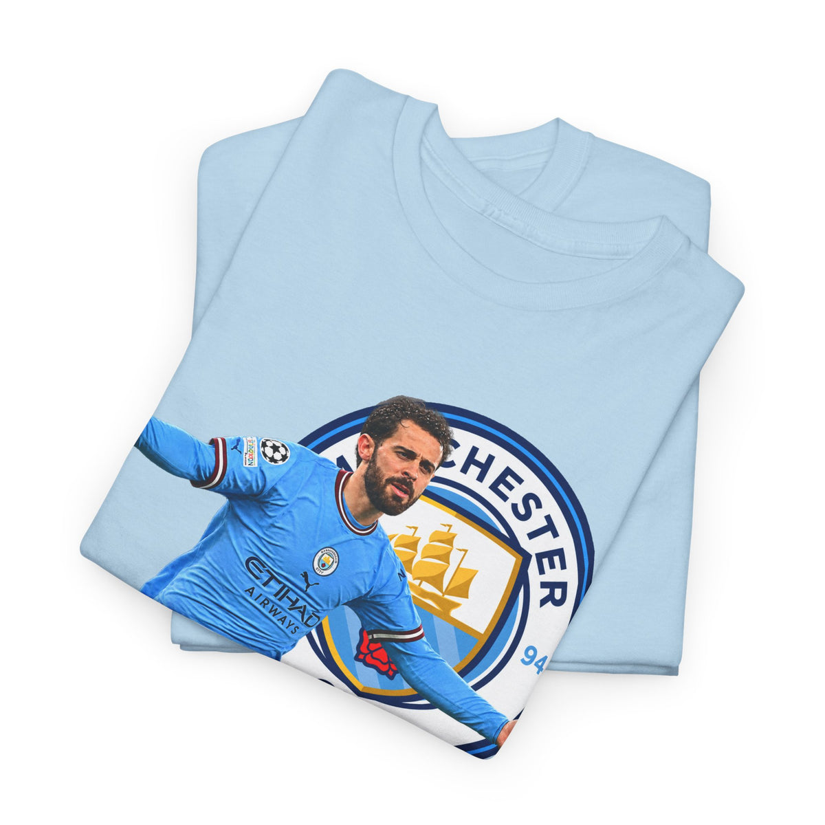 Bernardo Silva Manchester City Football Club Graphic Tee — Celebratory Player Design