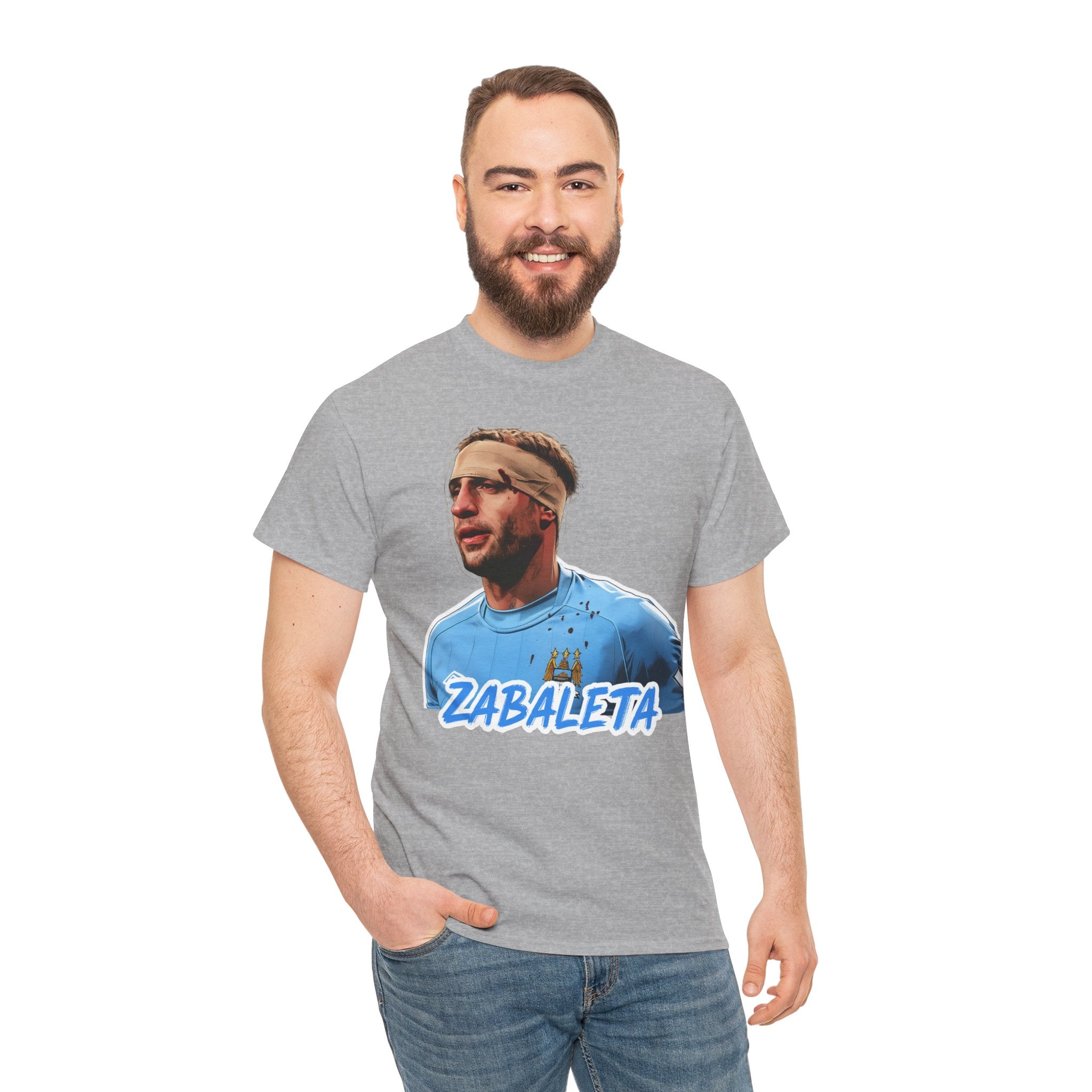 Zabaleta Manchester City Fan Tee — Retro Player Portrait Soccer T‑Shirt