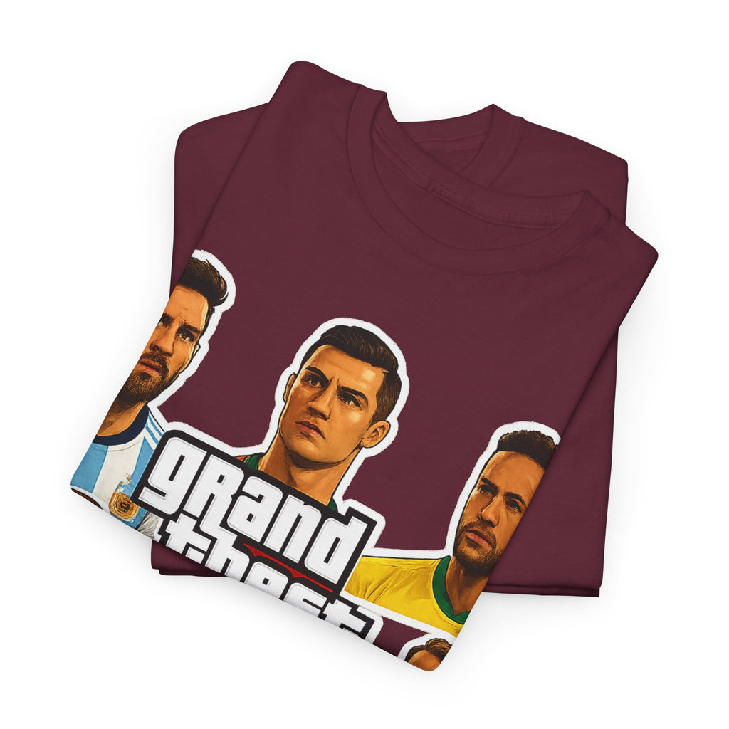 Graphic Tee — 'Grand Theft Auto V Football' Soccer Players Collage Shirt