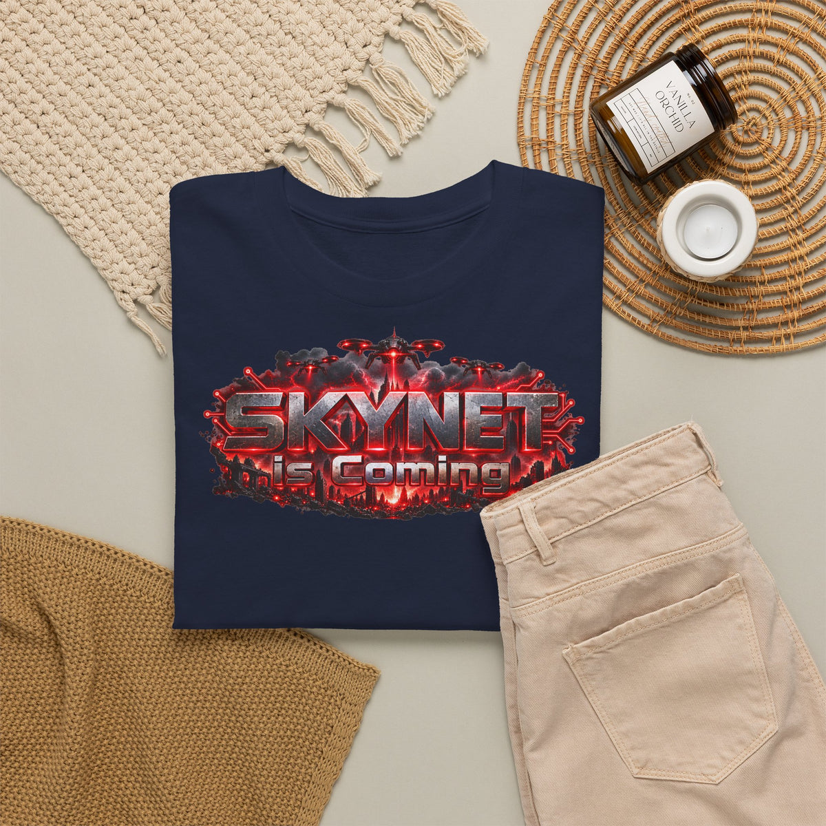 T-Shirt — 'Skynet Incoming / AI Will Destroy The World' Apocalyptic Graphic Tee