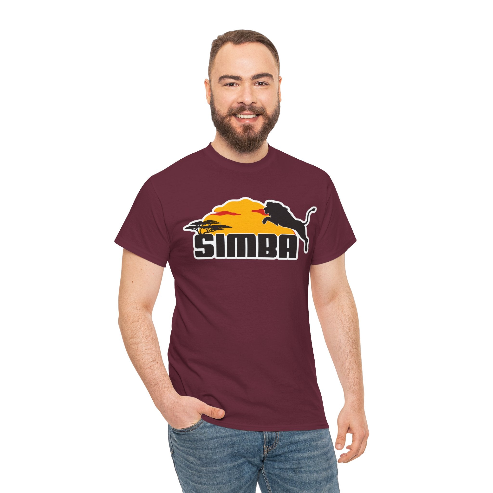 Simba Sunset Graphic Tee — Lion Silhouette Safari T-Shirt