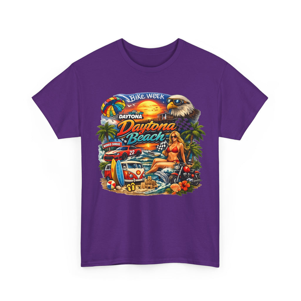 Daytona Beach Vintage Surf T-Shirt — Retro Sunset Palm Beach Tee