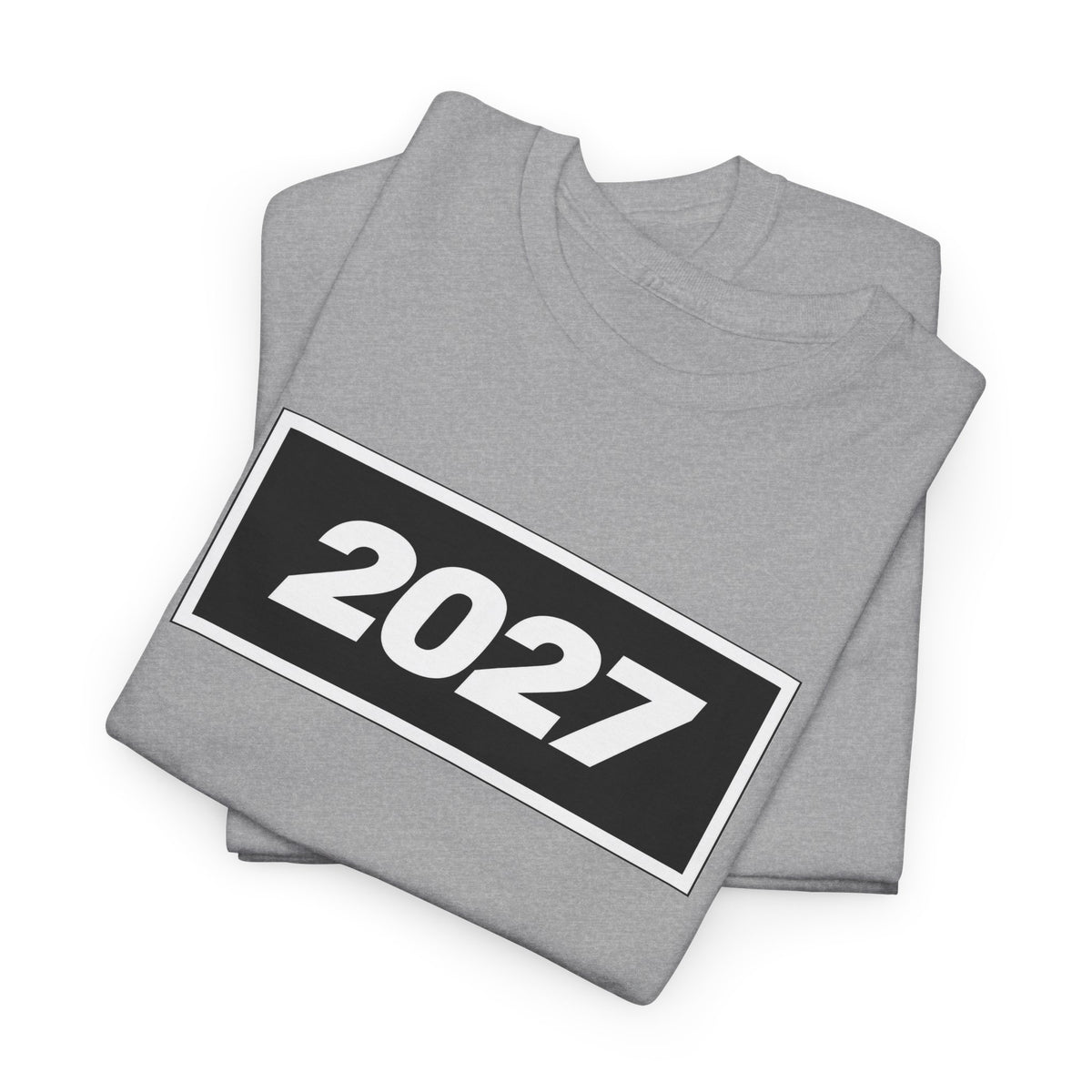 Oasis Inspired 2027 Graphic Tee — Minimal Year Rectangle T‑Shirt for New Year Celebrations