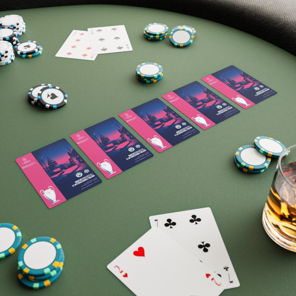 2023 Champions League Final Programme Cover Inspired Poker Cards