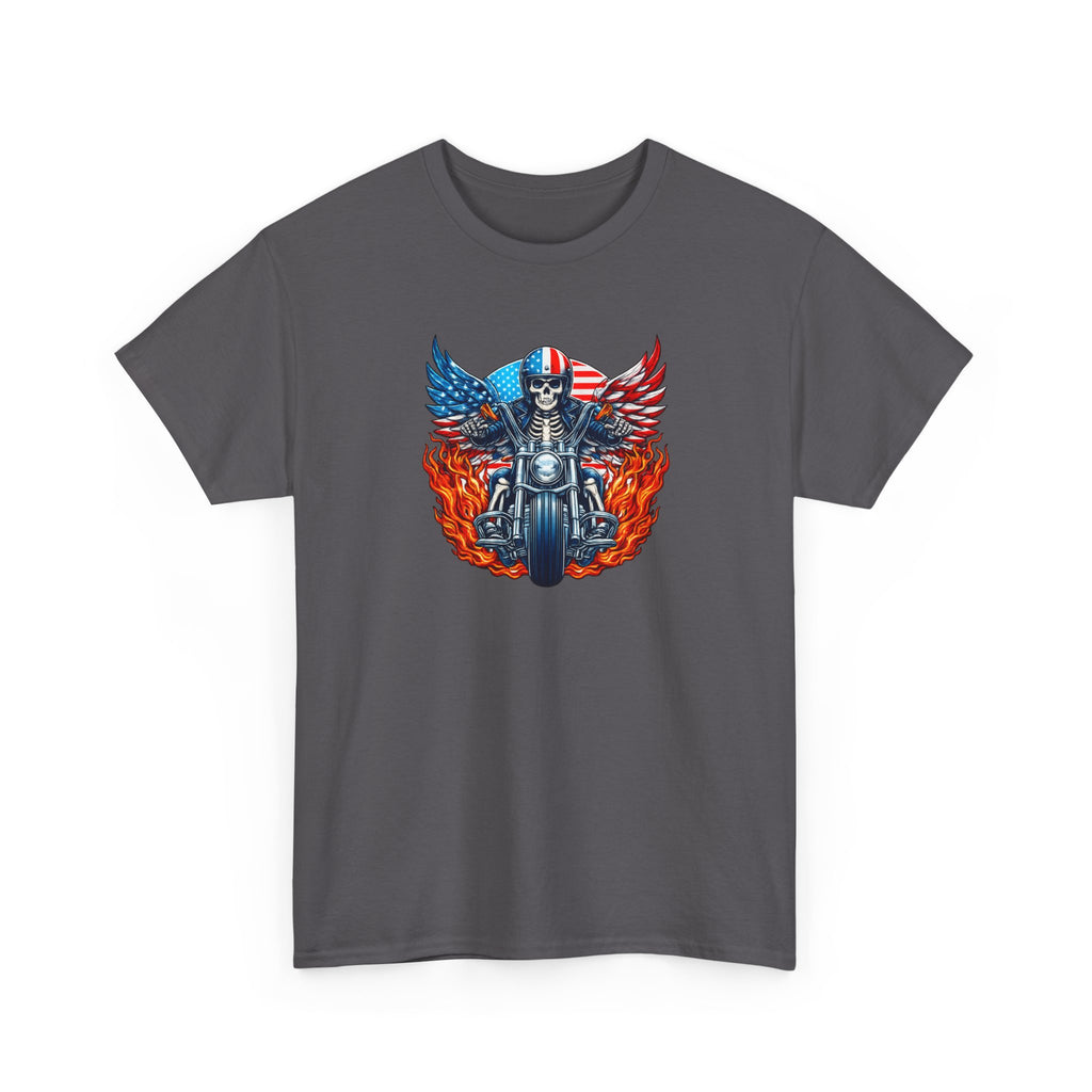 Motorcycle Skull Tee — "Sons of a B***h" Patriotic Biker Shirt