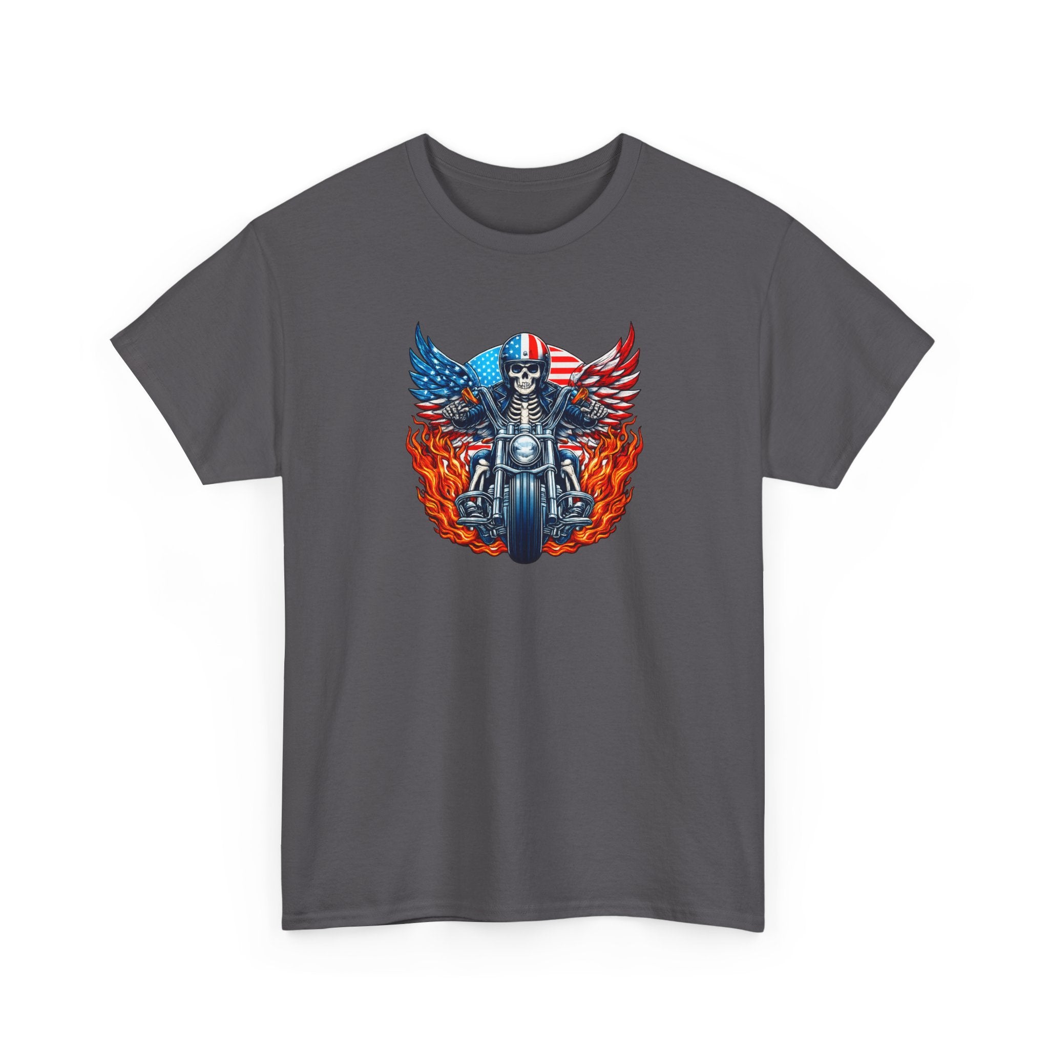 Motorcycle Skull Tee — "Sons of a B***h" Patriotic Biker Shirt