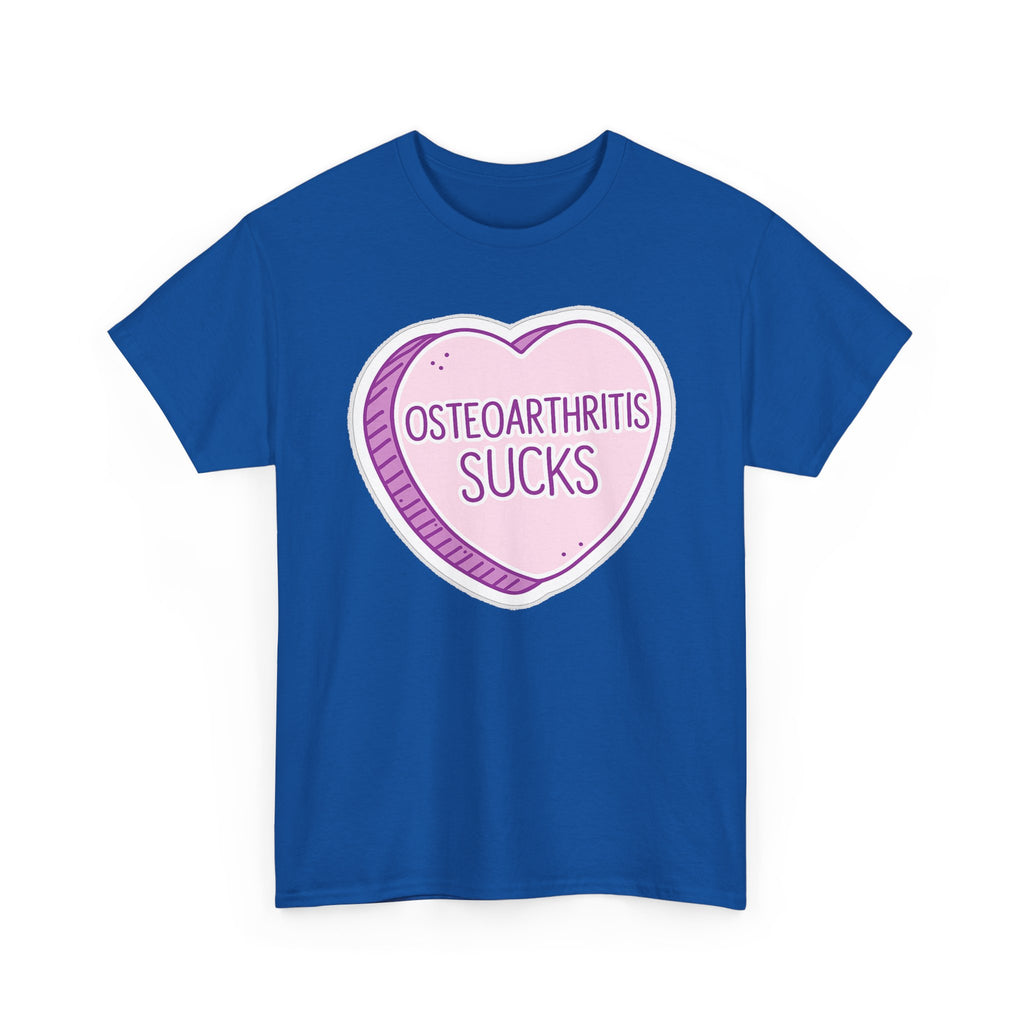 Osteoarthritis Sucks T-Shirt — Pink Heart Awareness Tee