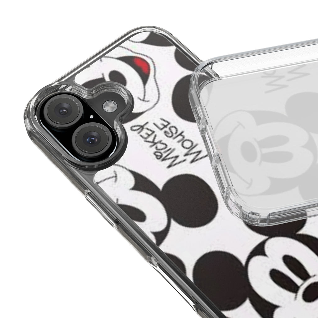Mickey Mouse Clear Phone Case – Retro Cartoon Pattern Clear Case